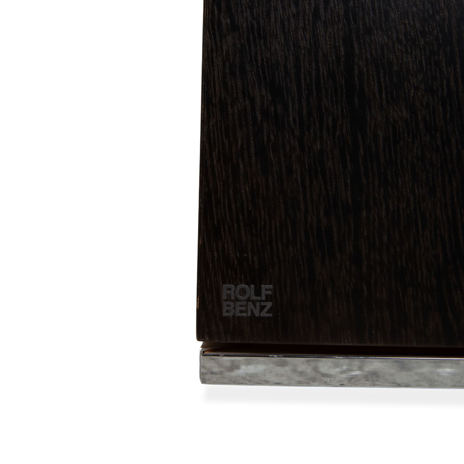 Rolf Benz Wooden Coffee Table, Black/Dark Brown, Chrome photo vintage