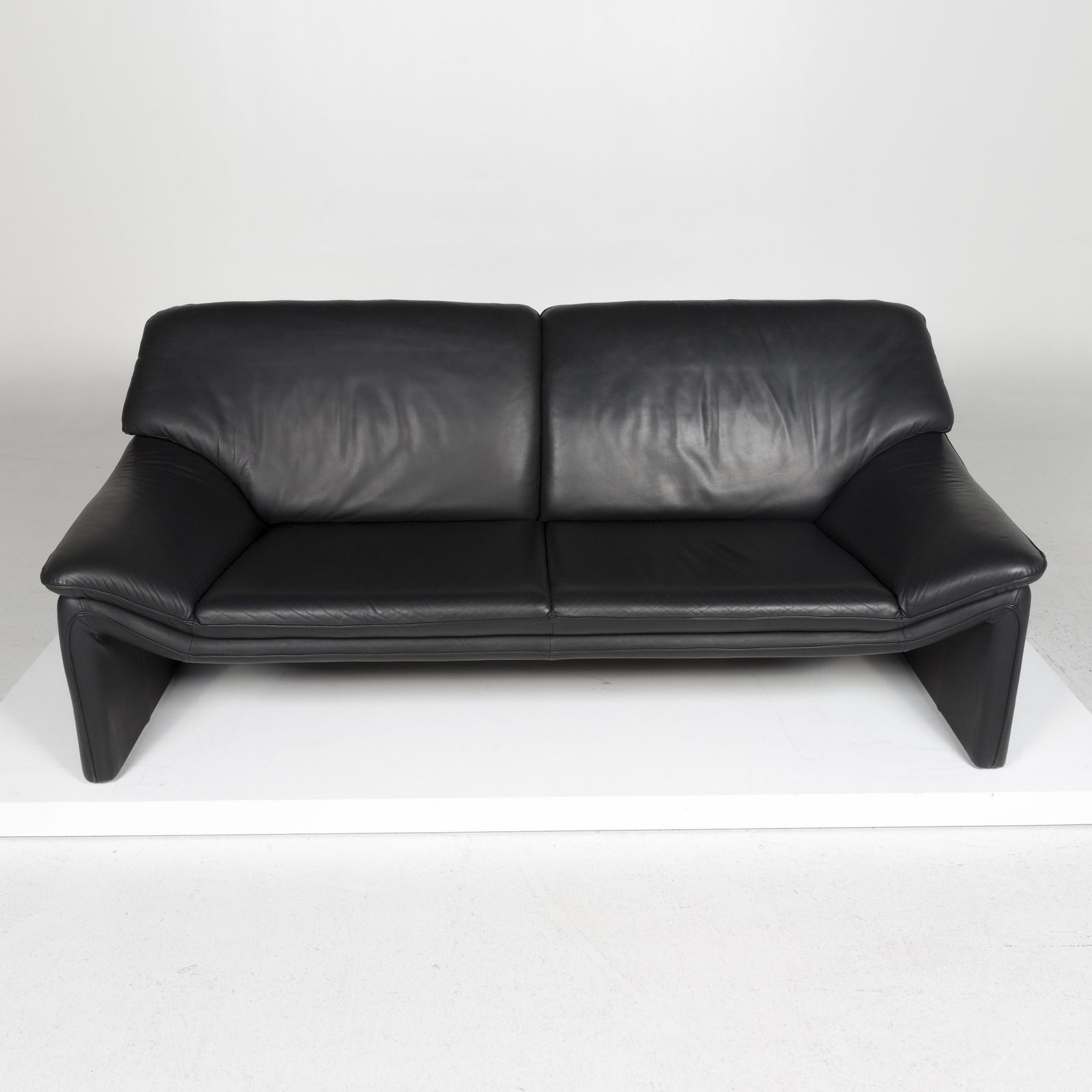 Laauser Atlanta Leren Bank Zwart Driezitter photo buy