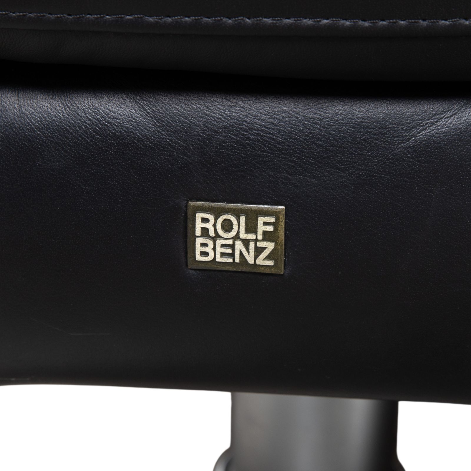 photo furniture Canapé 3 places en cuir Rolf Benz 355, noir, fonction manuelle
