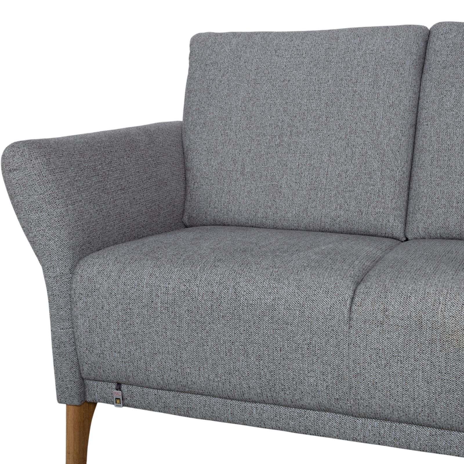 Canapé d'angle Global Living en tissu et bois, gris, méridienne à droite photo 1598.0