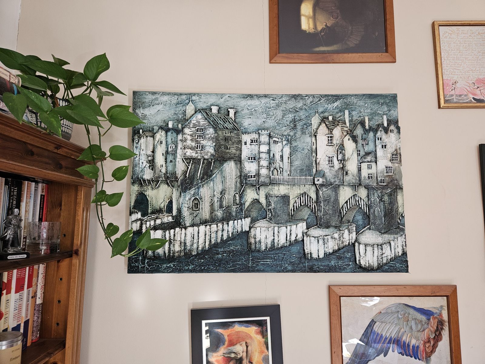 Original Old London Bridge Mixed Media Painting By Sarah Jacks photo for sale