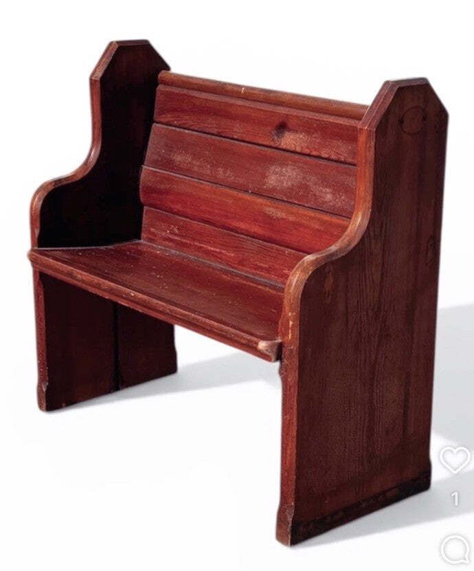 Small Victorian Pine Pew, 1800s photo for sale