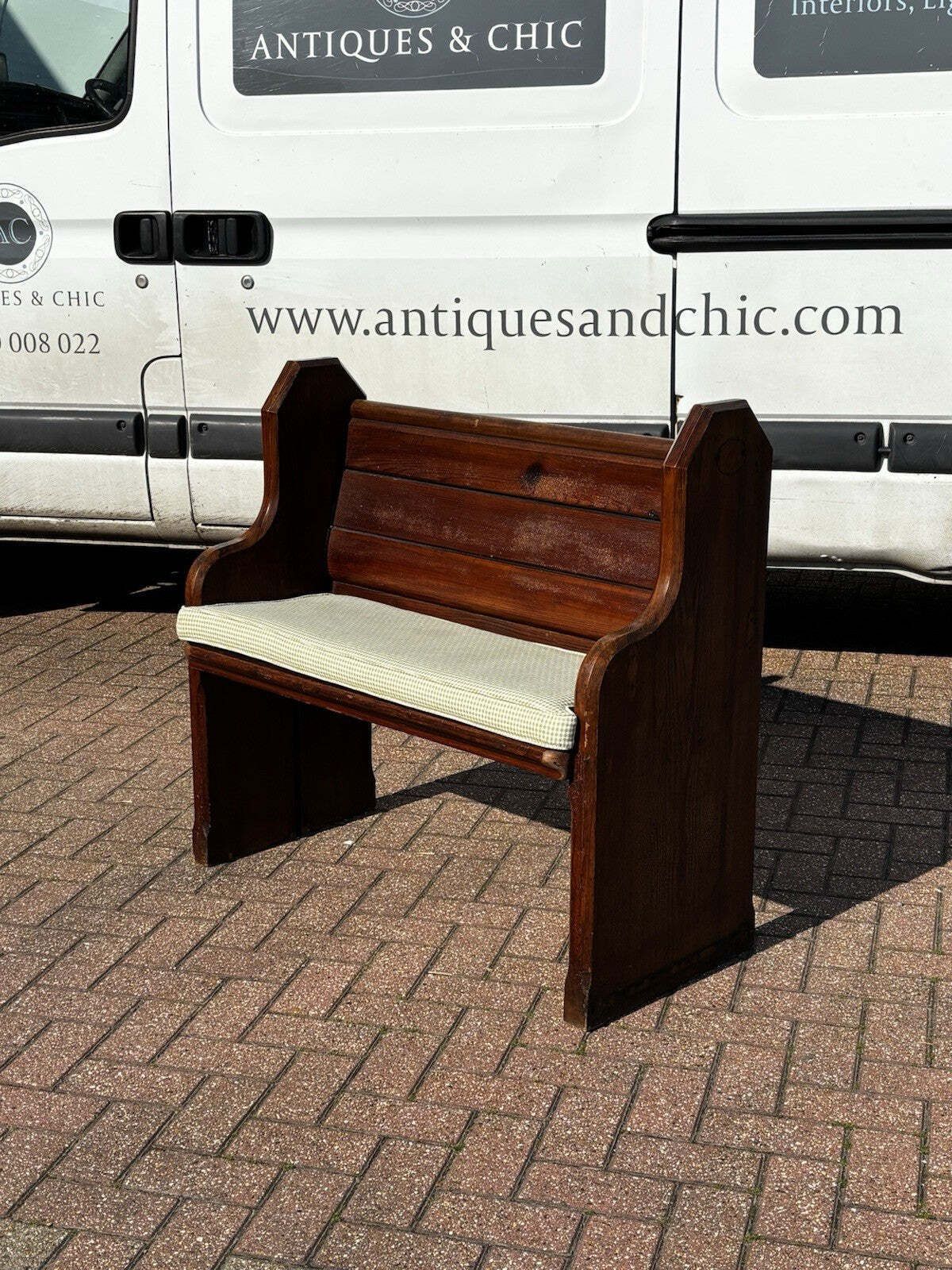 Small Victorian Pine Pew, 1800s photo Furniture