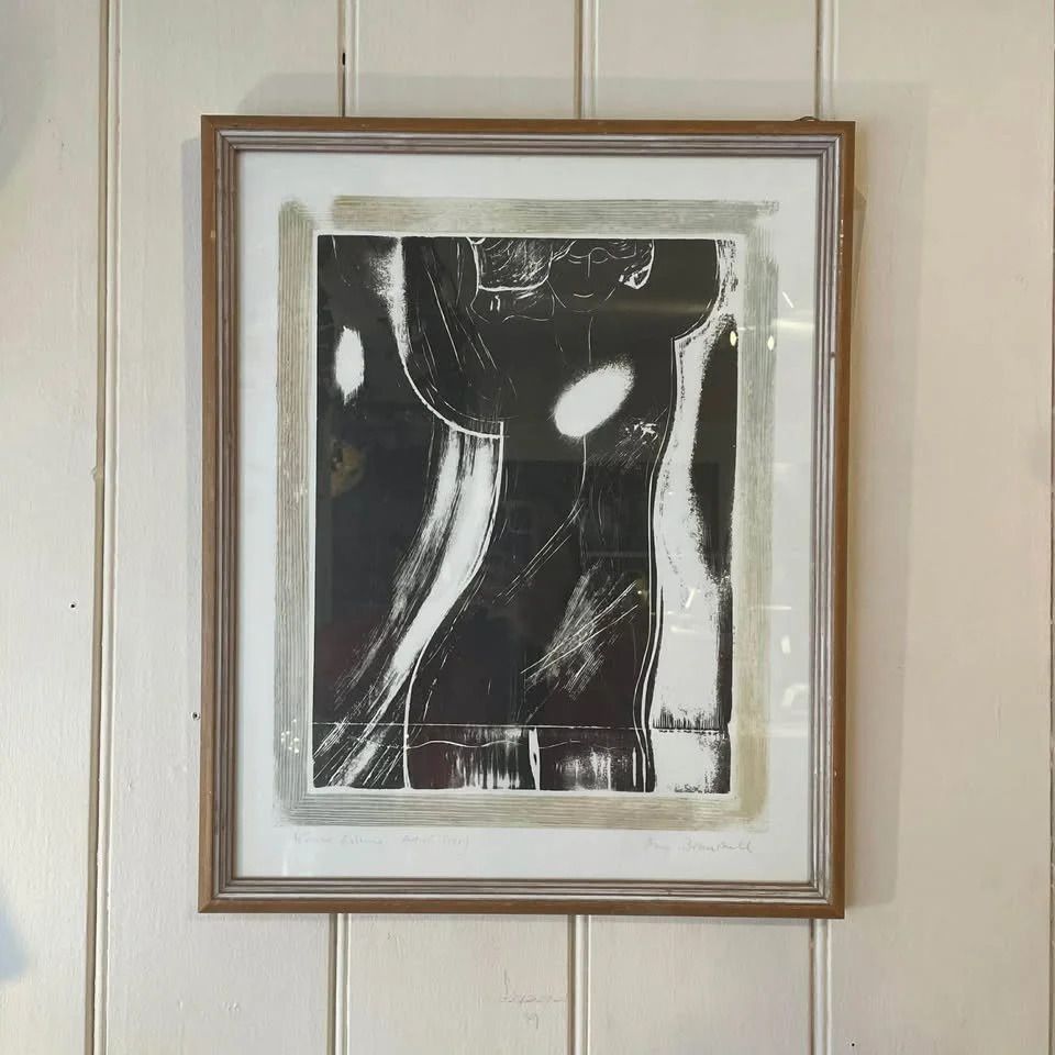 Ann Brunskill Woman Bathing Woodblock Print photo 325.0