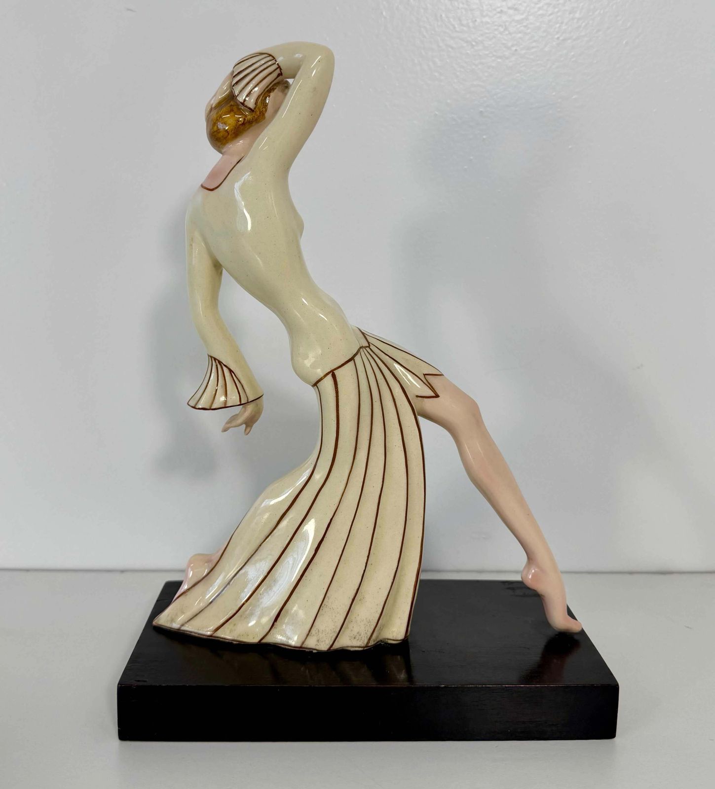 Art Deco Ceramic Dancer By Josef Lorenzl For Royal Dux, Bohemia, Circa 1925 photo vintage