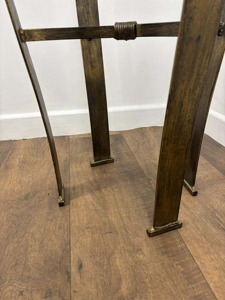 Reproduction Heavy Cast Metal & Brass Jardiniere Stand photo furniture