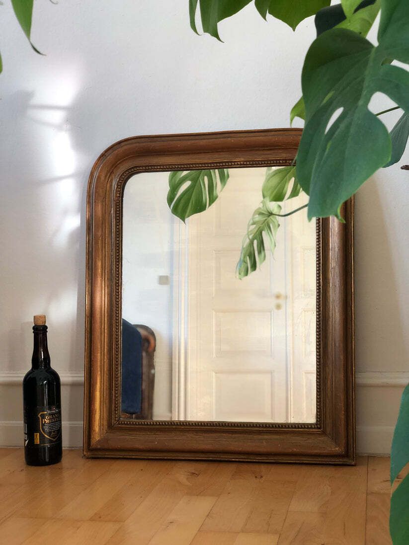 Large Antique French Louis Philippe Giltwood Mirror – Late 19th Century photo 990.0