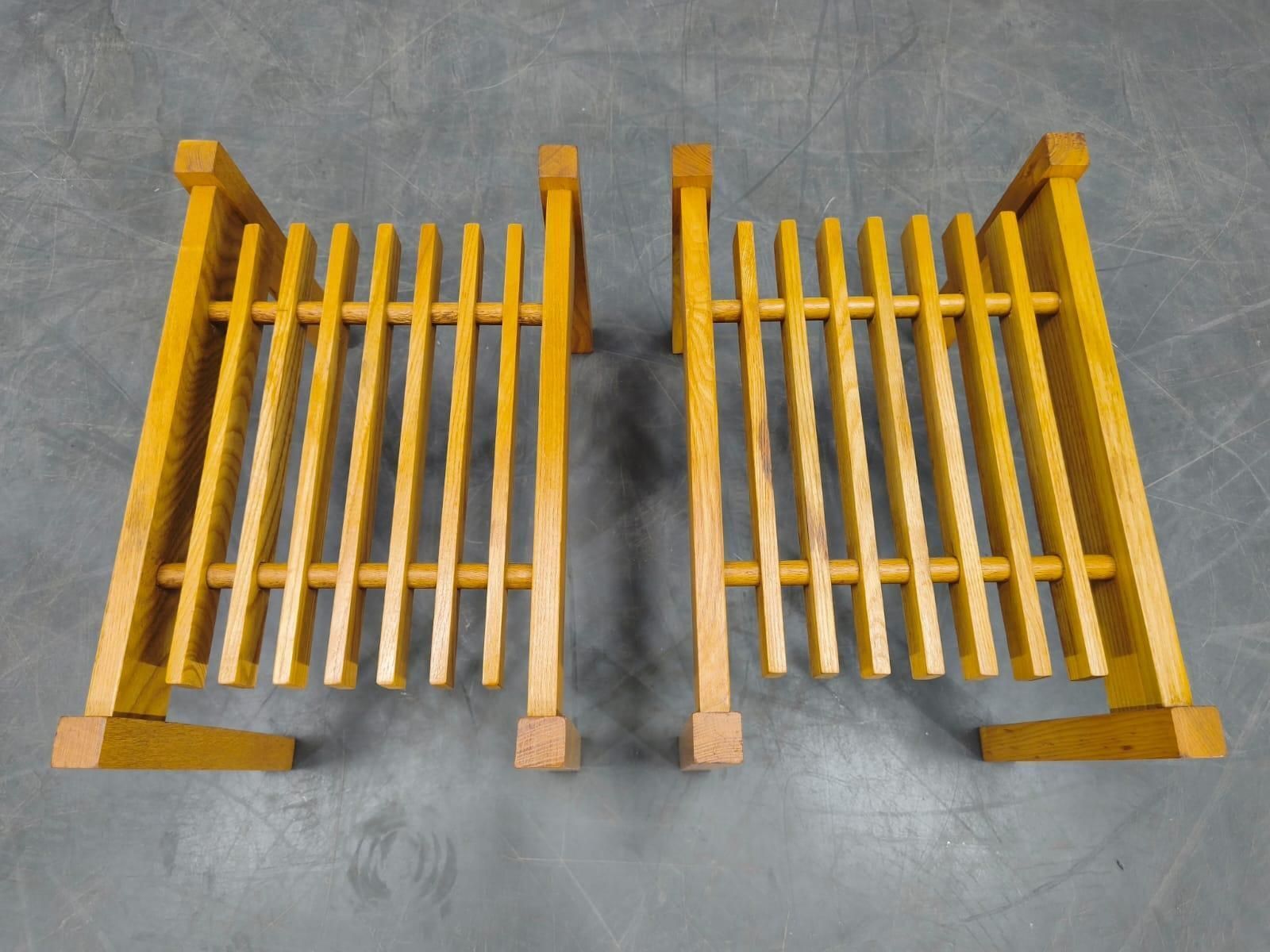 Set Of Three Mid Century Wooden Plant Stands, Czechoslovakia 1970s photo buy