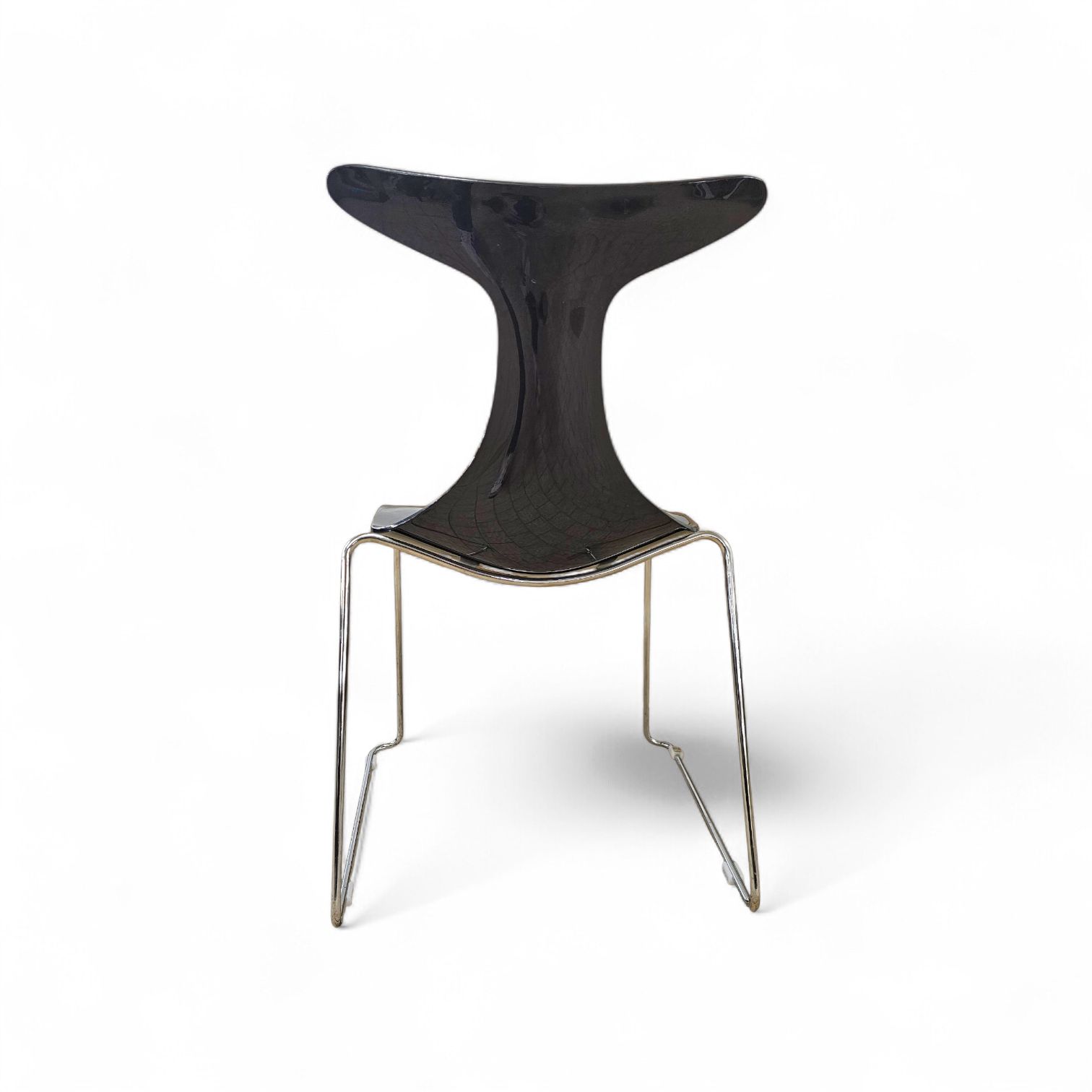 photo buy 6 X Delfy Chair By Gino Carollo For Ciacci Kreaty / Italy 1990s / 2 X Red   4 X Black