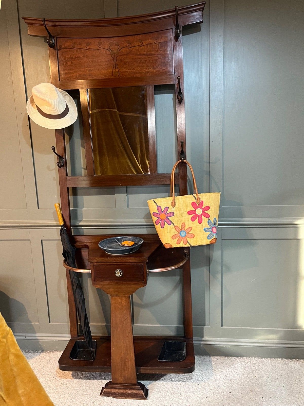 Antique Hall Stand/Coat Stand Scottish Hunting Lodge Style Delivery Available