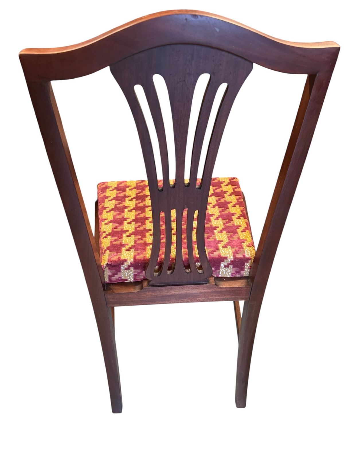 Antique Pair Of Mahogany Georgian Chairs Reupholstered In Luxury Fabric photo buy