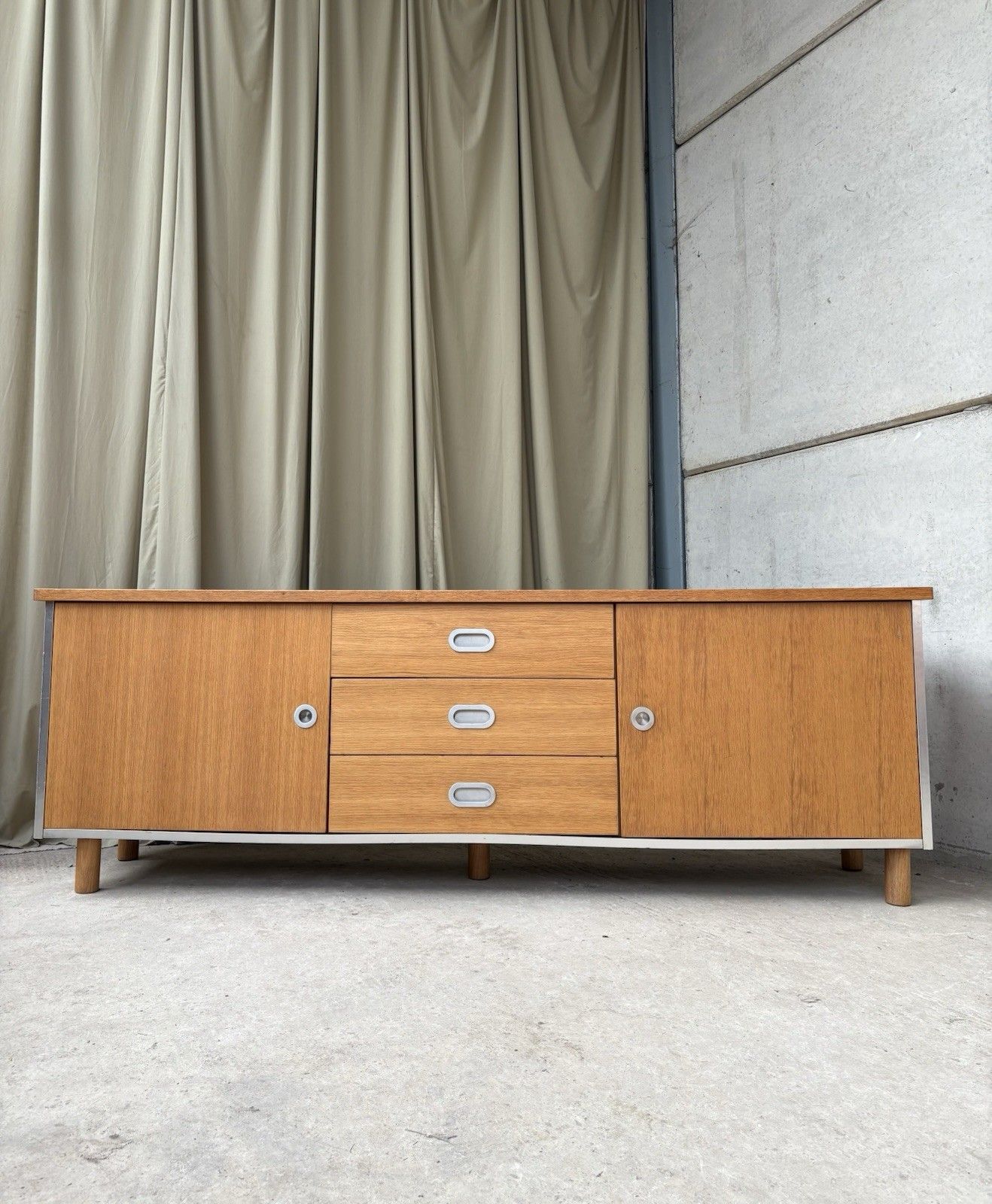 Vtg Late Mid Century 90s Sideboard Modernist Media Cabinet Unit Lp Storage R1122 photo 327.75
