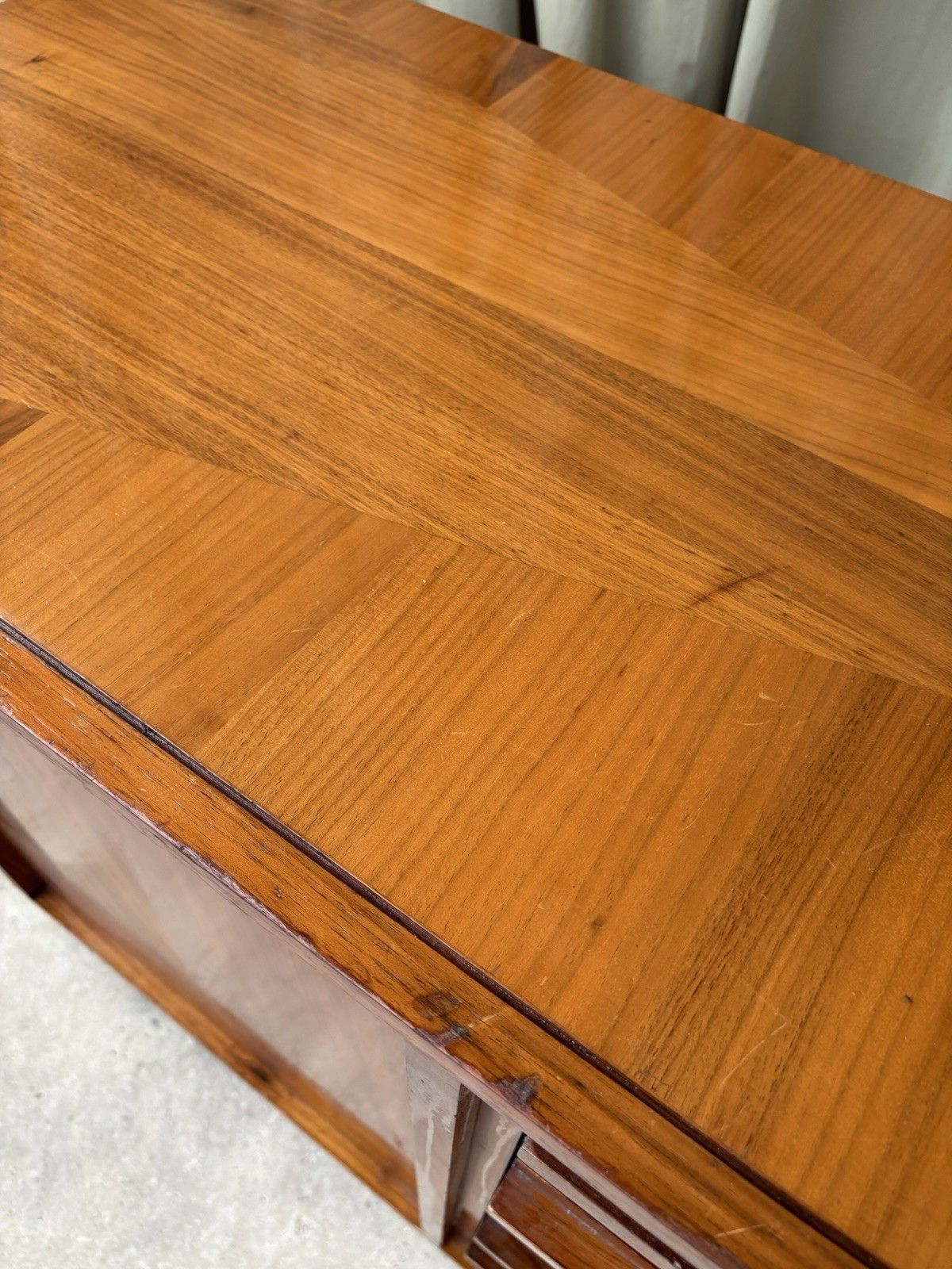 photo for sale Vtg Late Mid Century Heals Sideboard Credenza Media Cabinet Unit Storage R1124