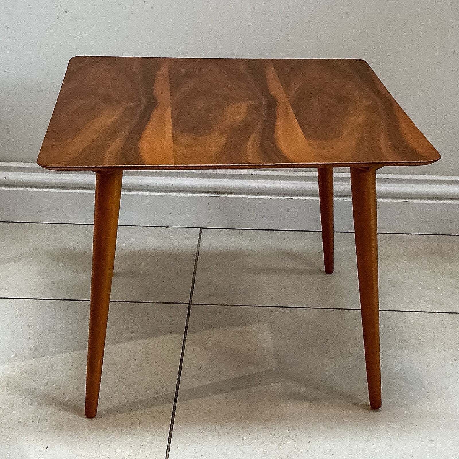 Rare Schreiber Wood Industries Mid Century Walnut Side Table 1950s photo furniture