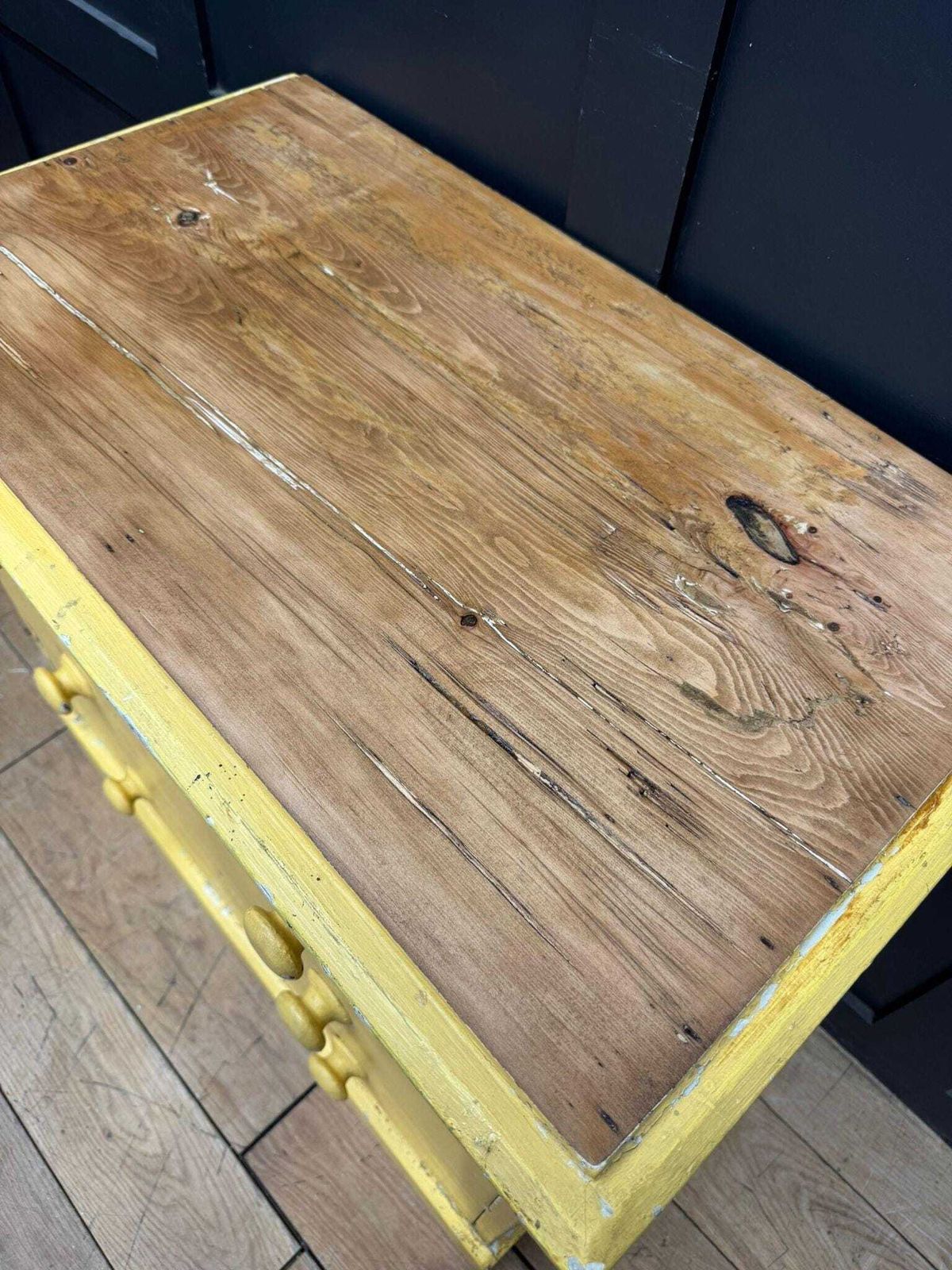 photo for sale Antique Yellow Pine Chest Of Drawers – Farmhouse Bedroom Storage  Sink Stand