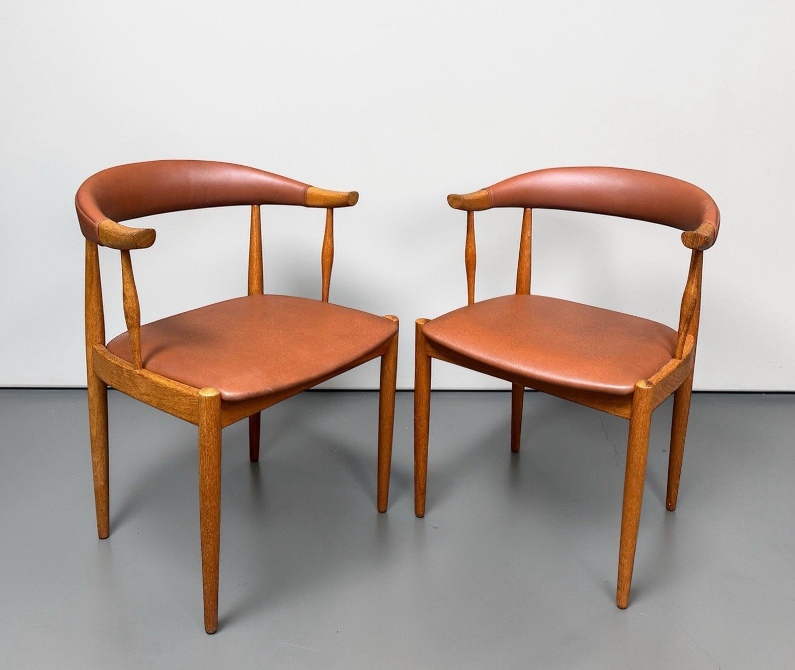 photo for sale Pair Of Johannes Anderson Teak Dining Chairs Model Ba113 Mid Century C1960s