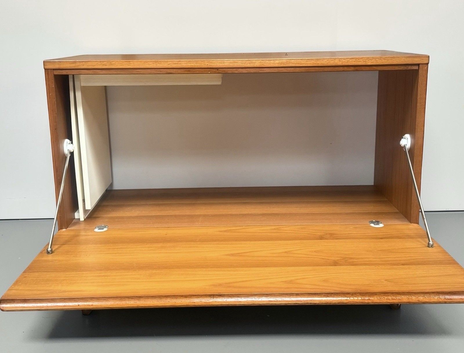 Teak Beaver And Tapley Media Unit Cupboard Cabinet Mid Century Hair Pin Legs photo for sale