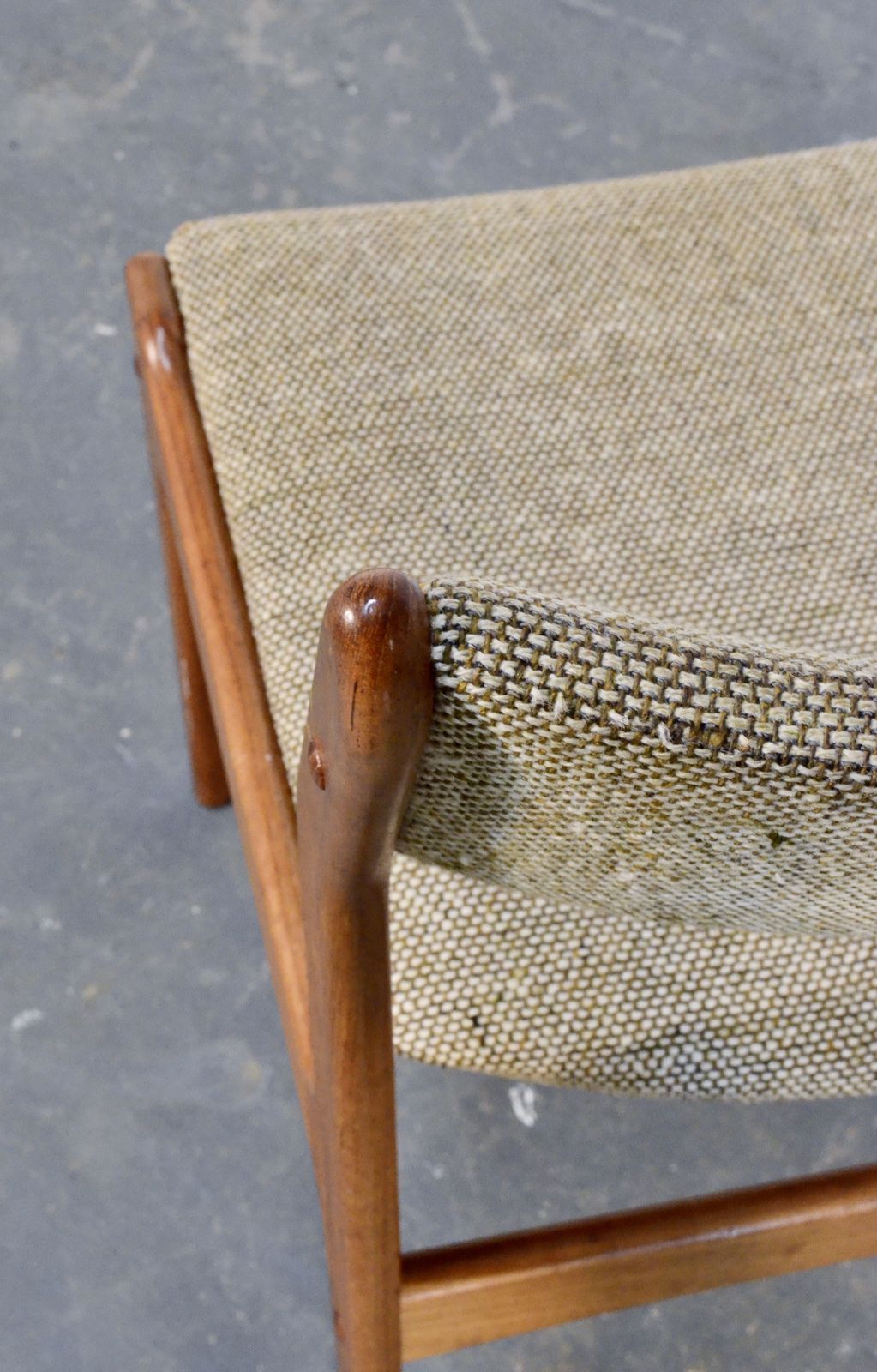 Set Of 4 Midcentury Danish Teak And Wool Chairs. photo 599.0