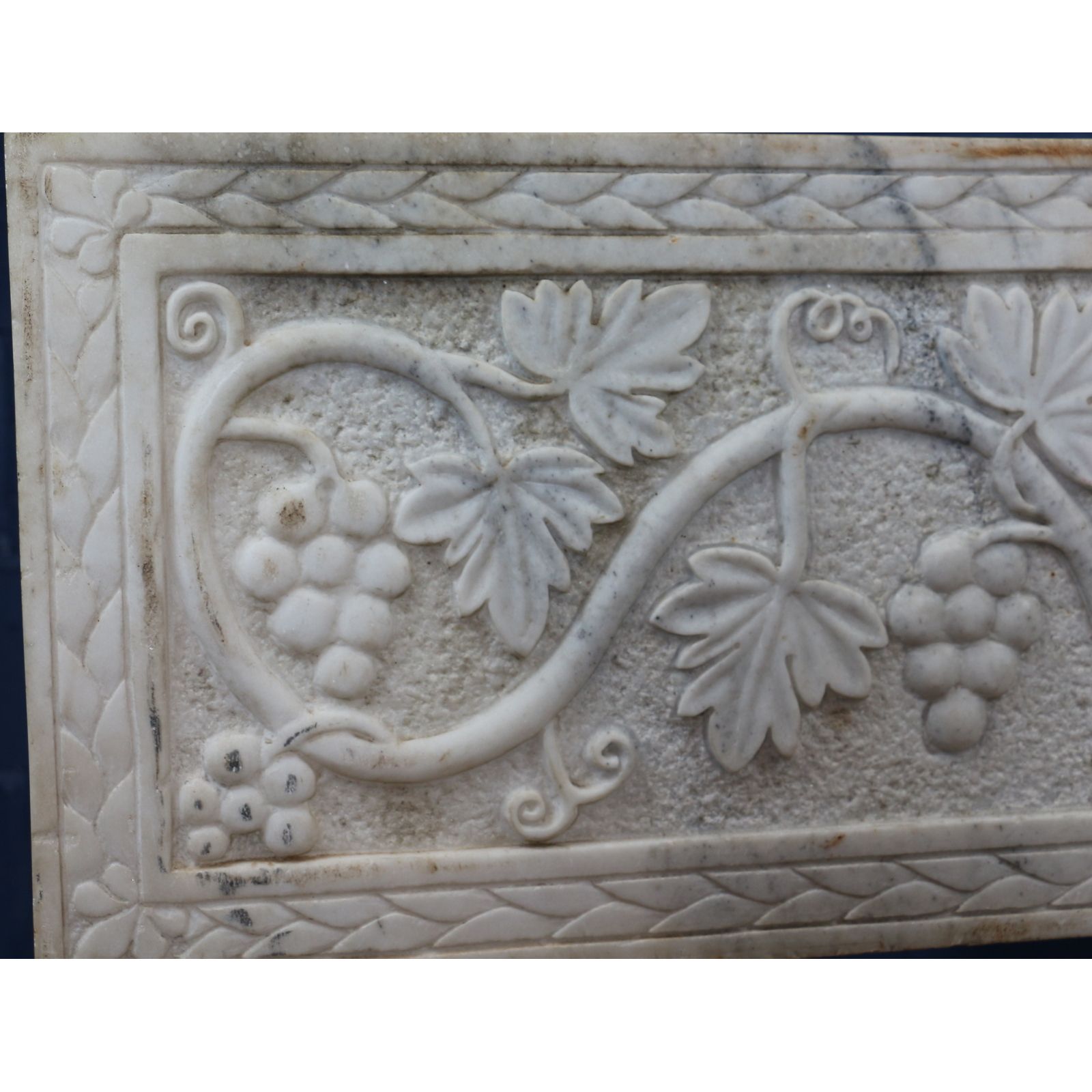 An Impressive Early C20th Carved Marble Planter On Carved Marble Pedestals photo Garden Decor