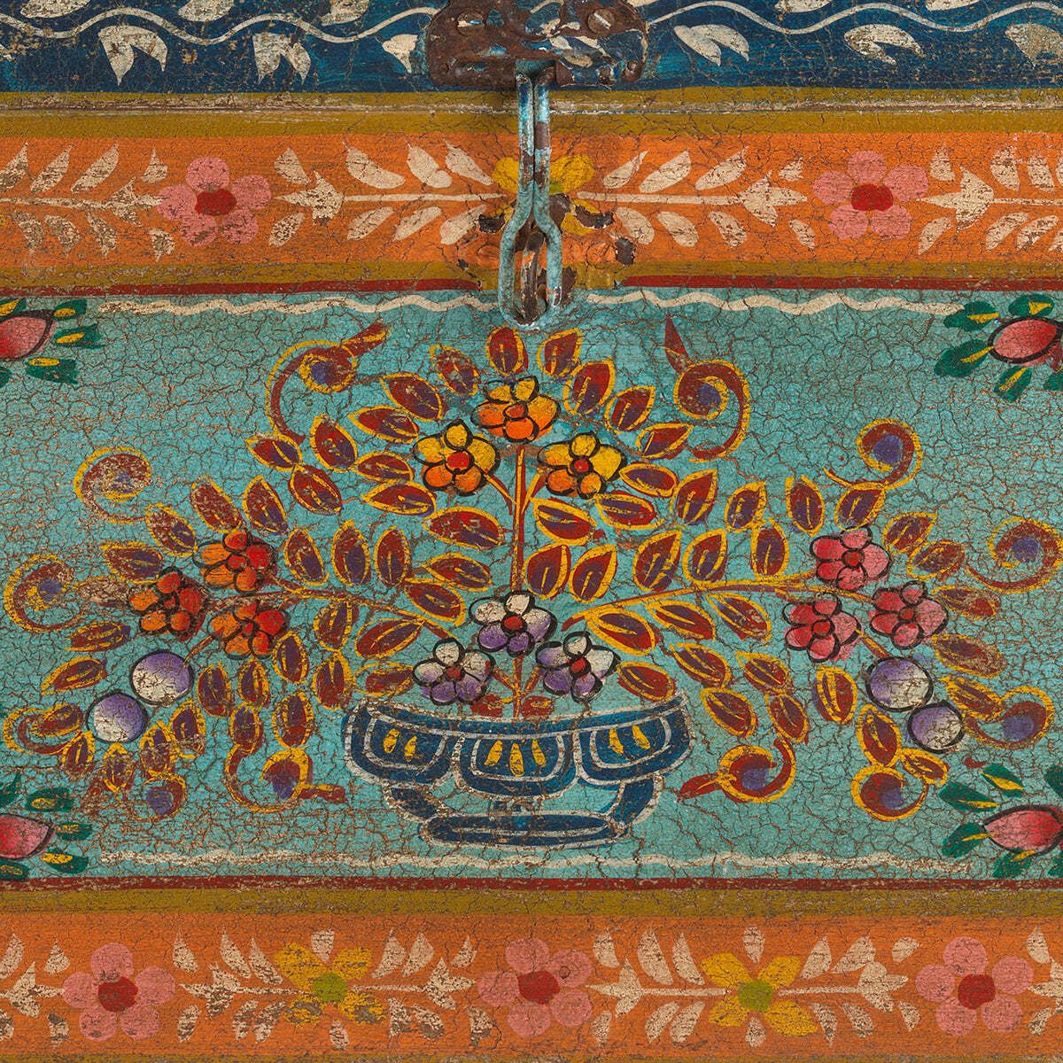 Hand Painted Wooden Box, Oriental photo 635.0