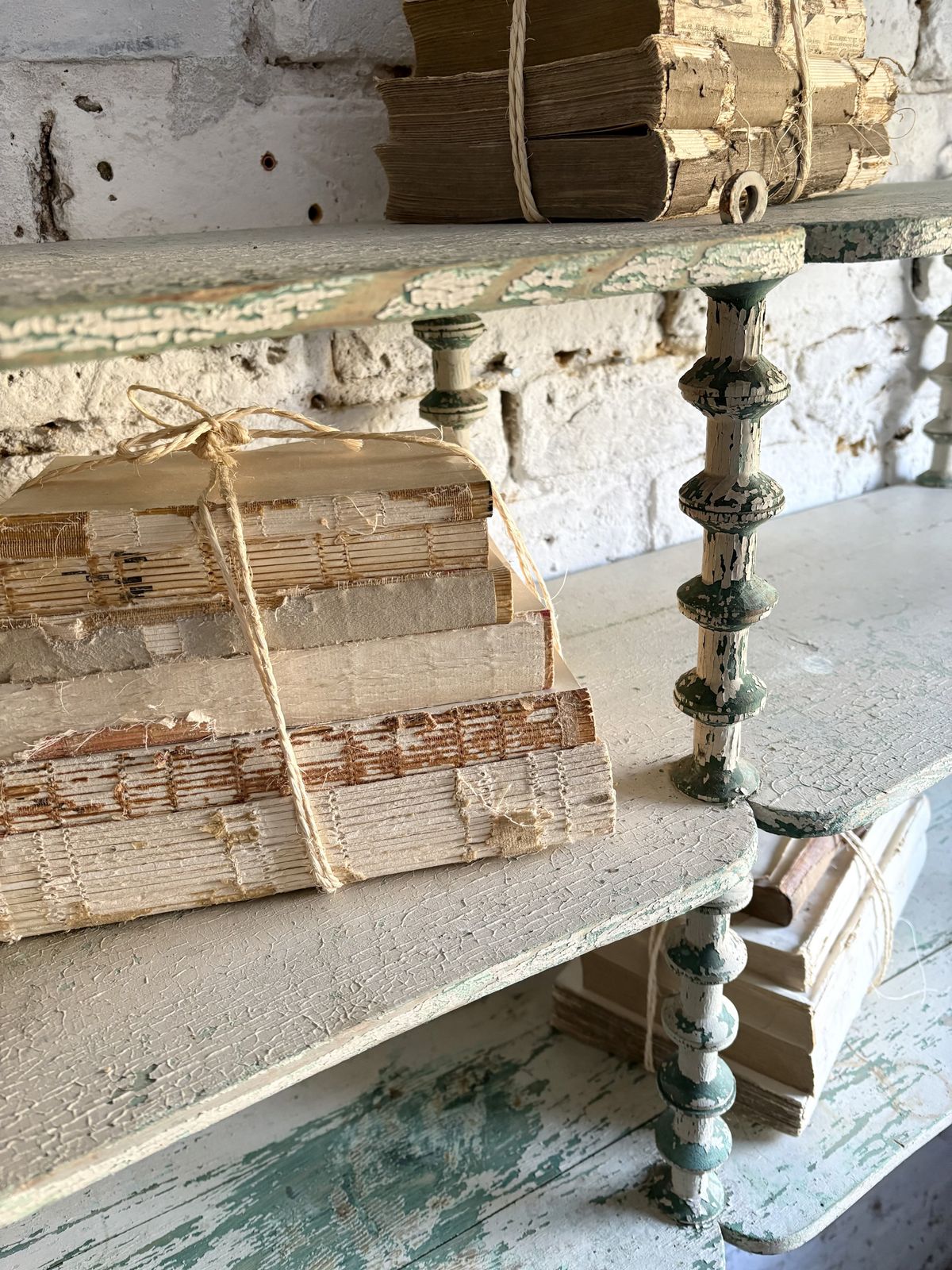 Furniture Large French Cotton Reel Shelves photo