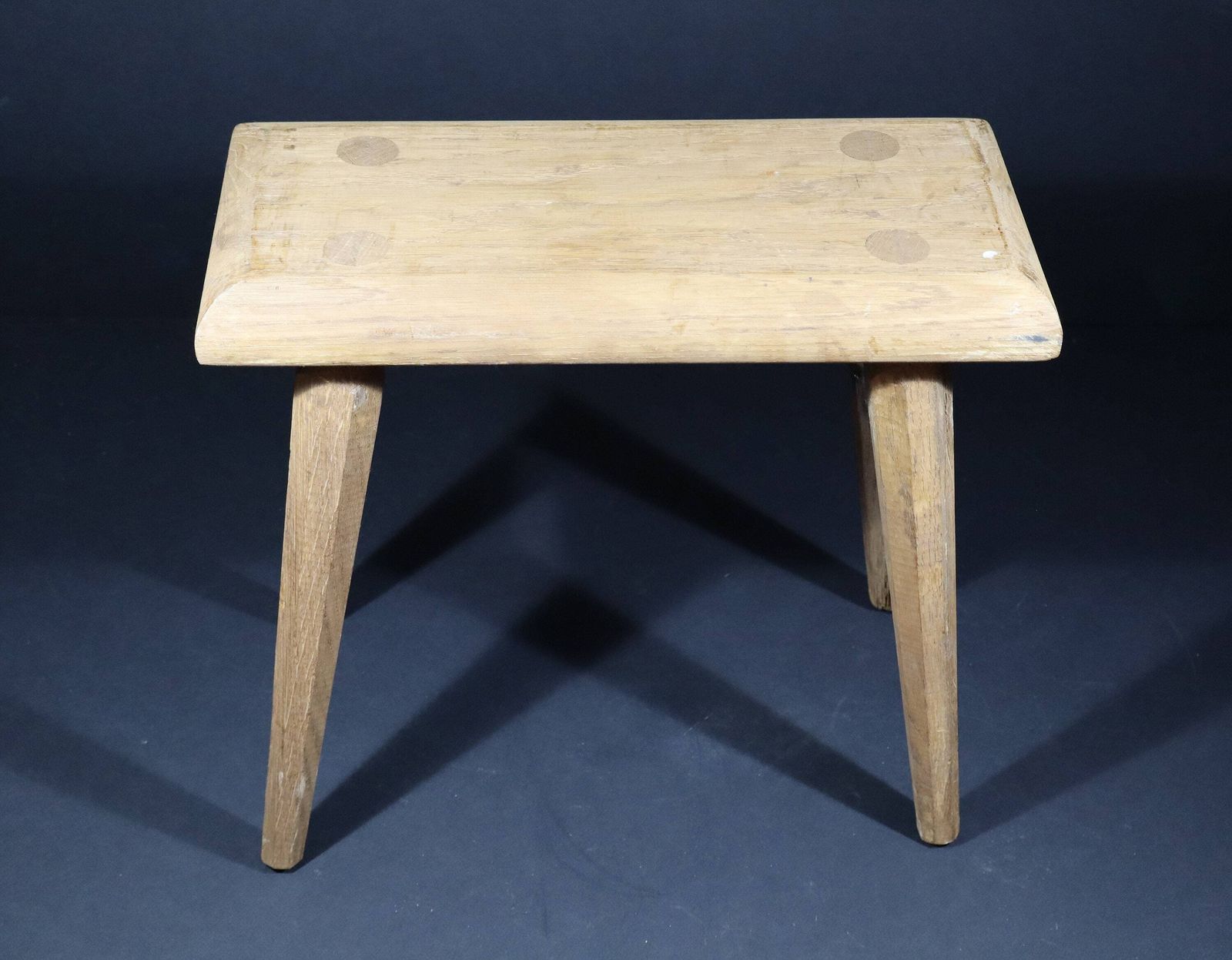 photo vinterior French Primitive Wooden Stool Set Of 2 In Brutalist Design