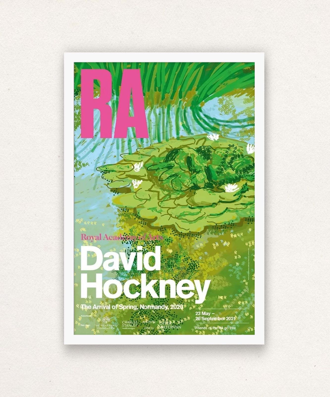 David Hockney, The Arrival Of Spring, Normandy Royal Academy Exhibition Poster, 2020