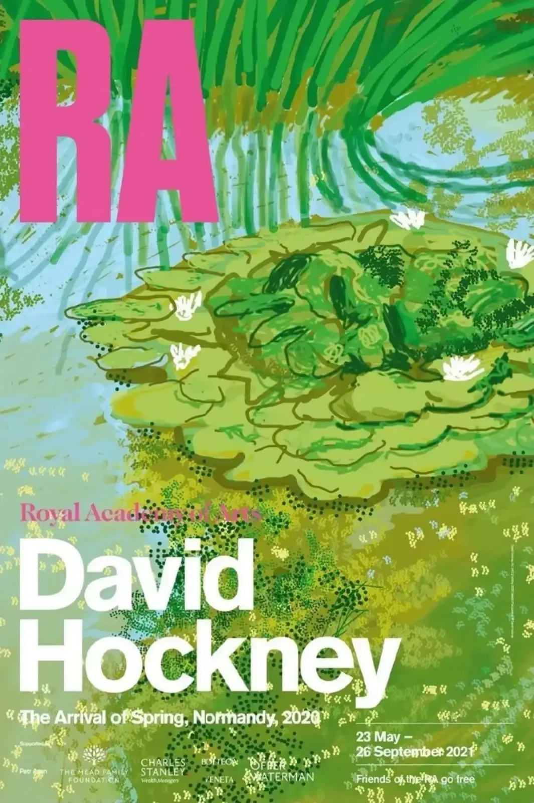 David Hockney, The Arrival Of Spring, Normandy Royal Academy Exhibition Poster, 2020 photo furniture