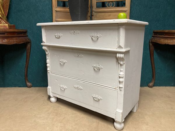 A Charming Antique Painted Pine Chest Of Drawers photo vintage