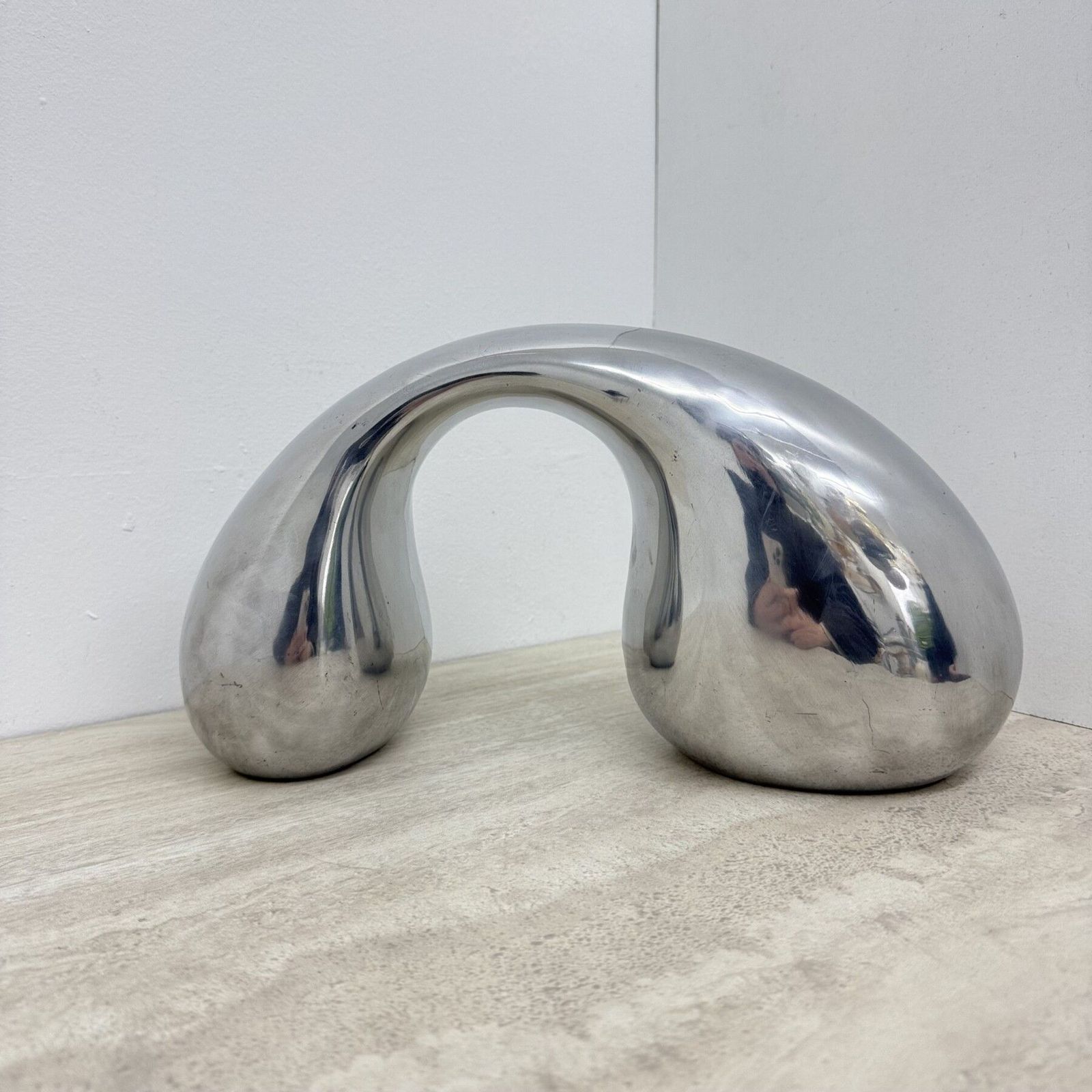 Biomorphic Sculpture Object In Aluminum By Eva & Peter Moritz For Ikea, 1980 photo for sale