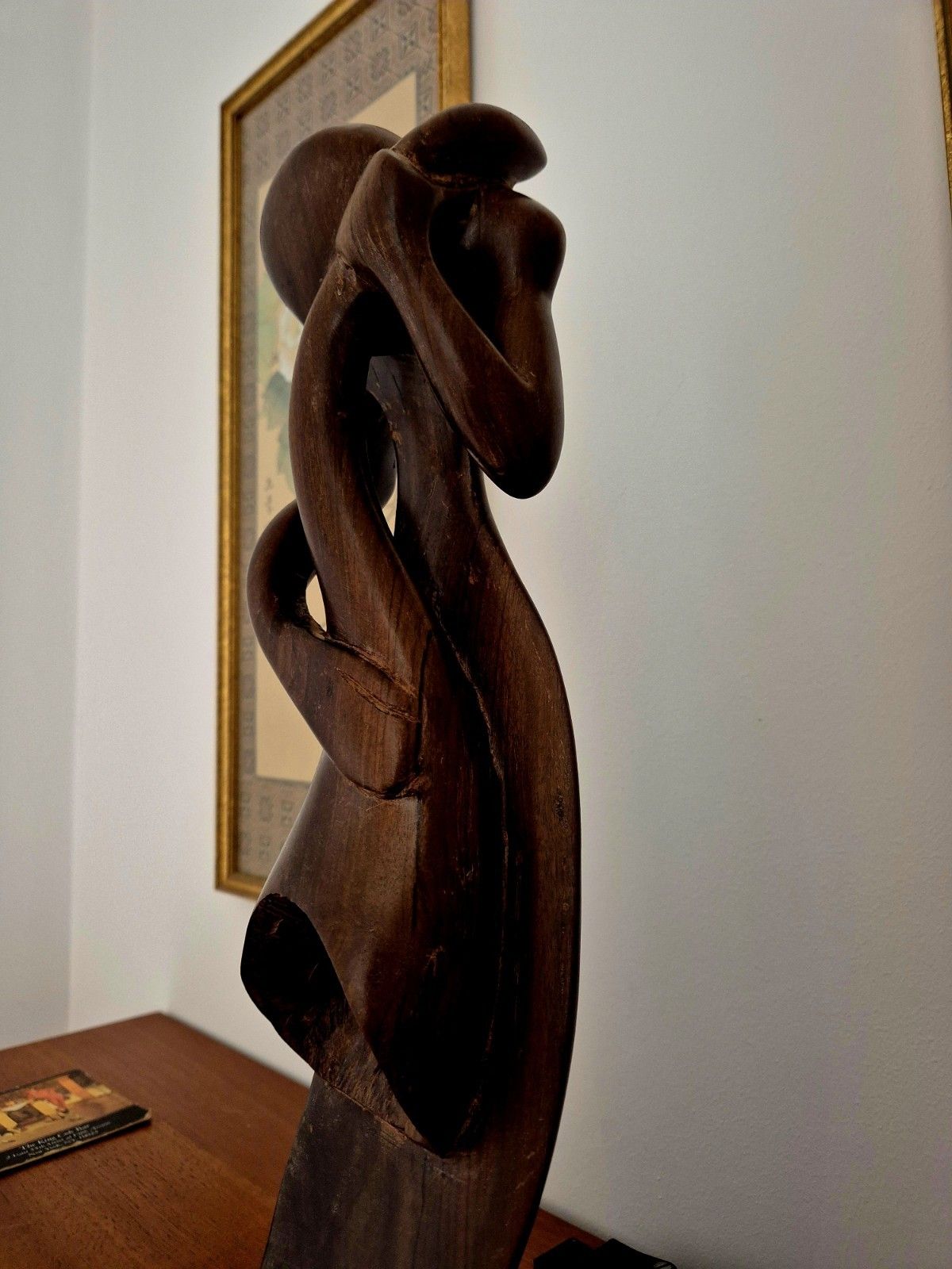 Festus O. Idehen Signed Carving Mother And Child Nigerian African Sculpture photo vinterior