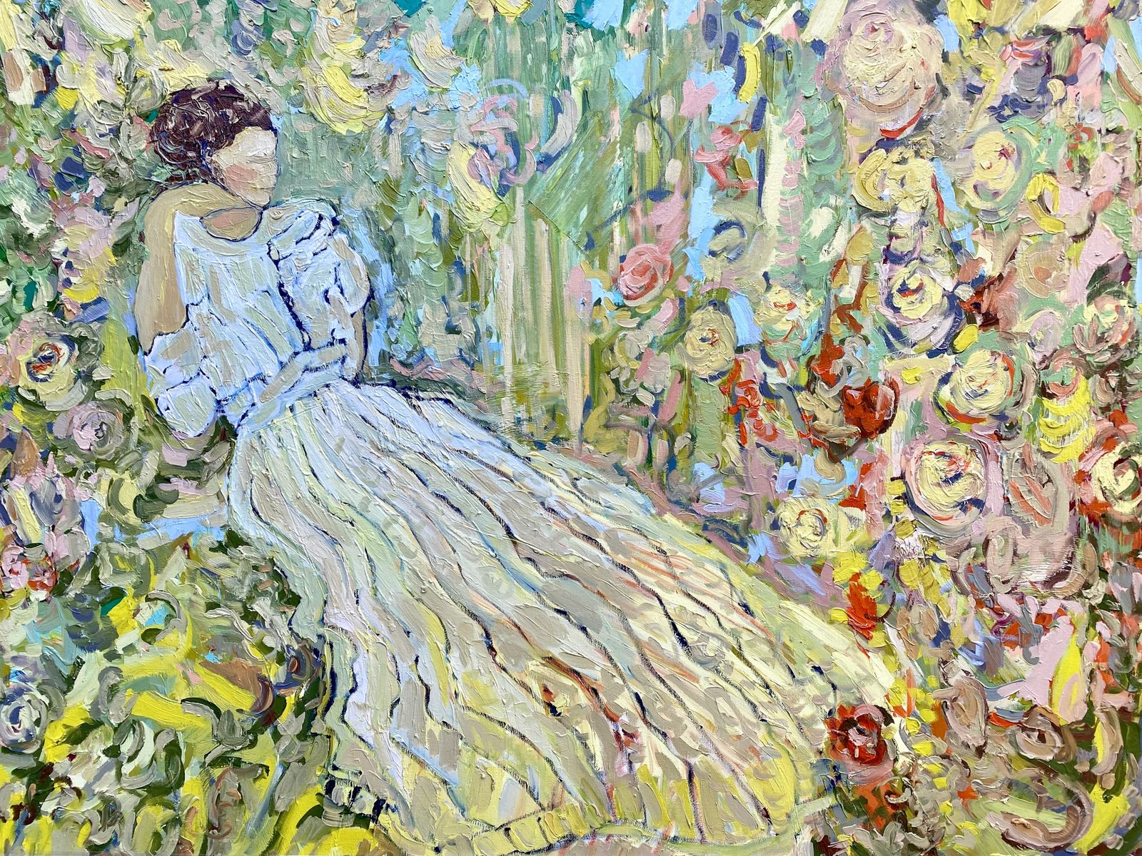 Salvation Is The Garden. Large Impressionist Oil Painting