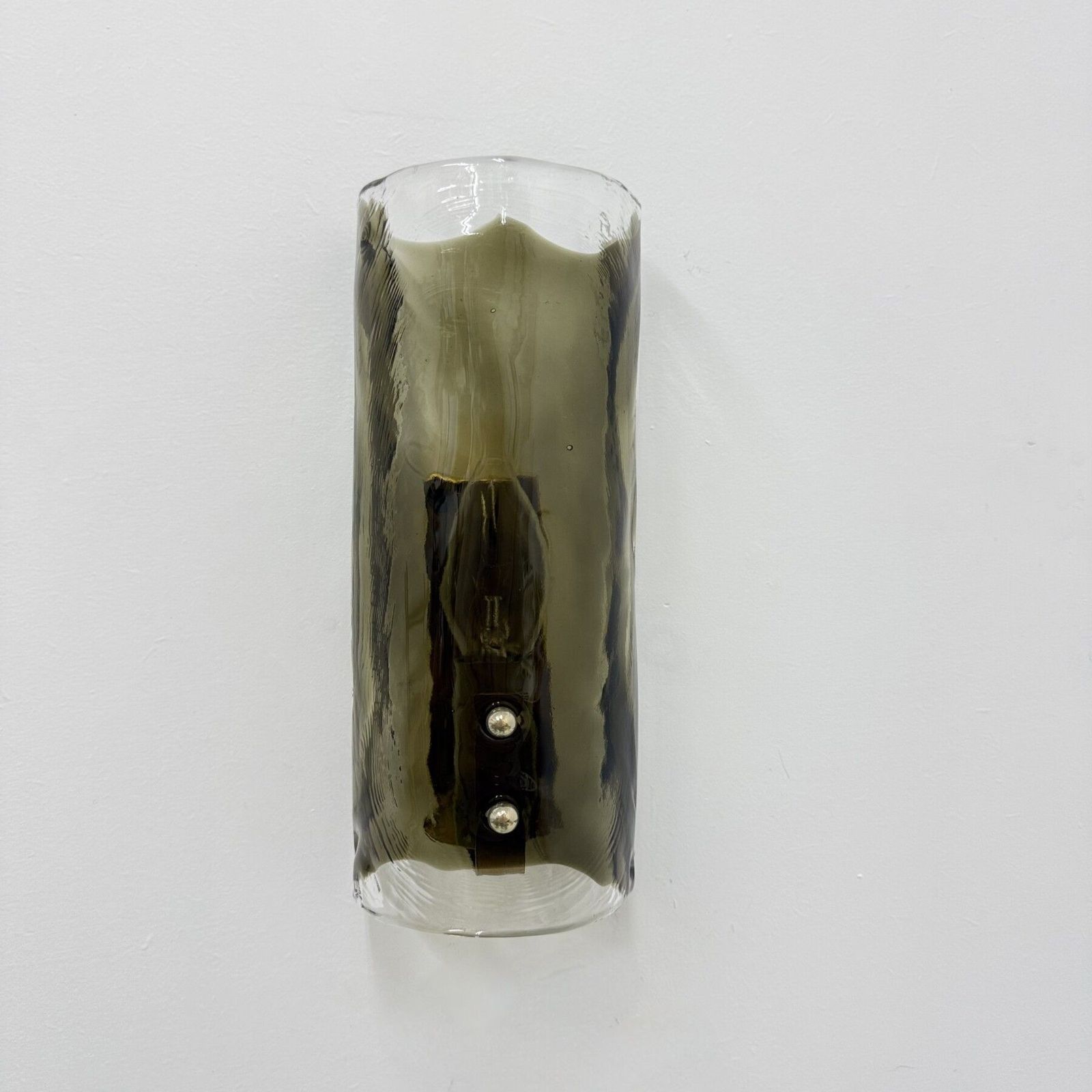 Mid Century Glass Wall Lamp Sconce J.T. Kalmar , 1970s , Germany