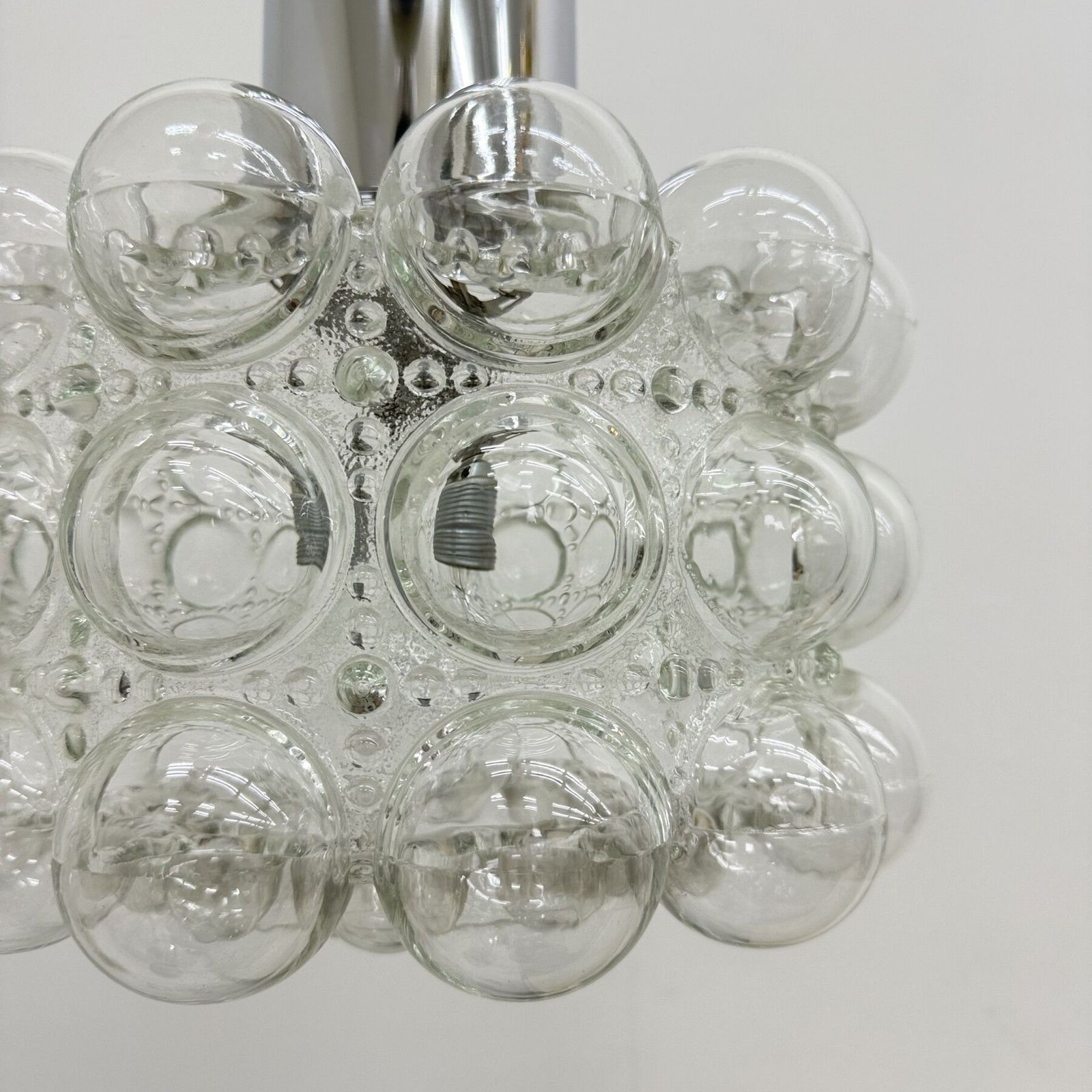 Large Bubble Glass Pendant By Helena Tynell For Limburg, Germany, 1970s photo for sale