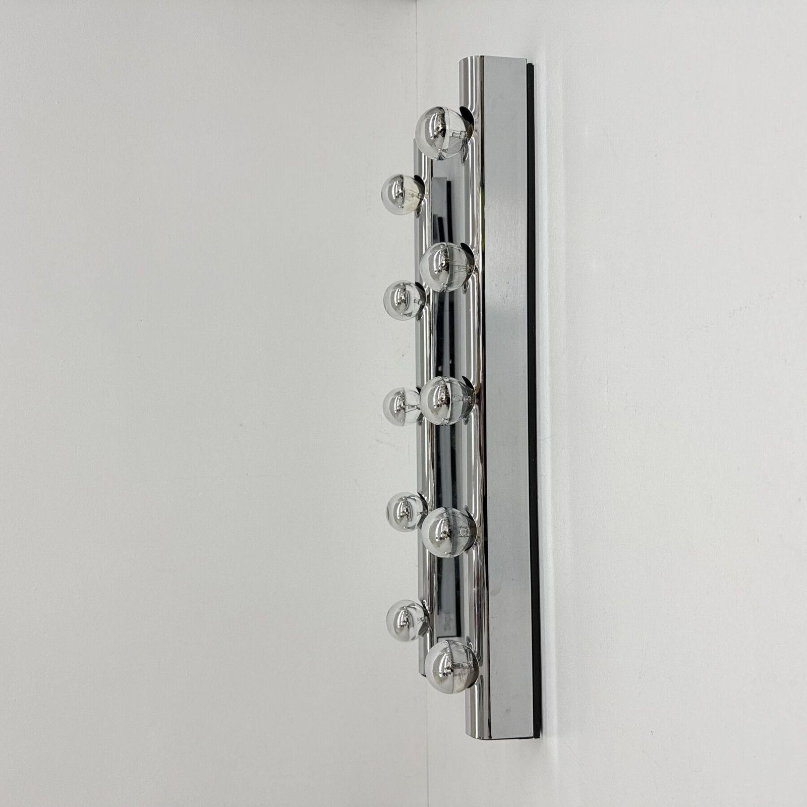 photo for sale Set Of 2 Targetti Sankey Chrome Wall Lamps , 1970s