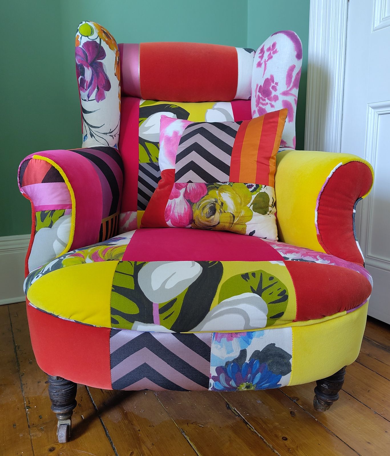 Bespoke Squint London Wingback Armchair In Designers Guild Fabrics – One Off Commission photo furniture