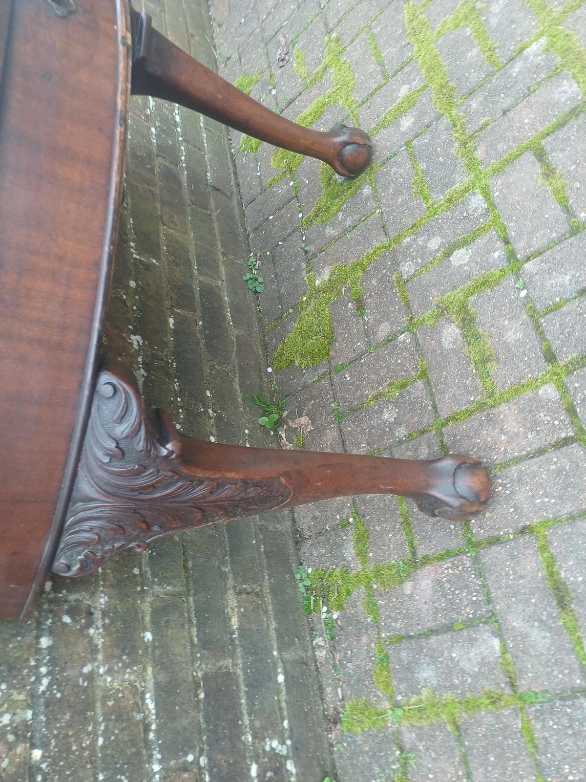 photo furniture Late Victorian Carved Mahogany Demi Lune Side Table Vintage Tables Antique Console