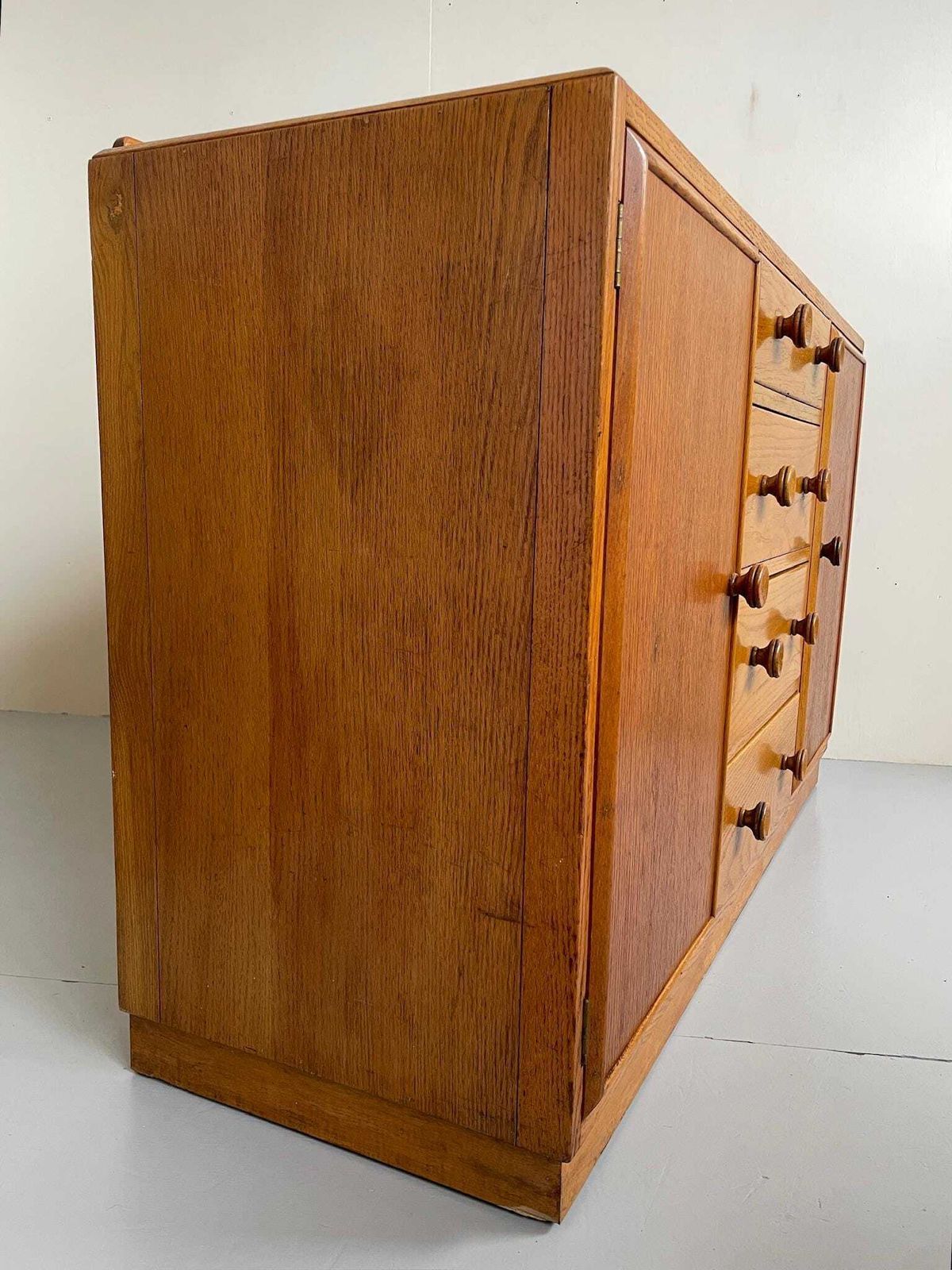 Vintage Cc41 Utility Furniture Sideboard Mid Century Oak Veneer photo vintage