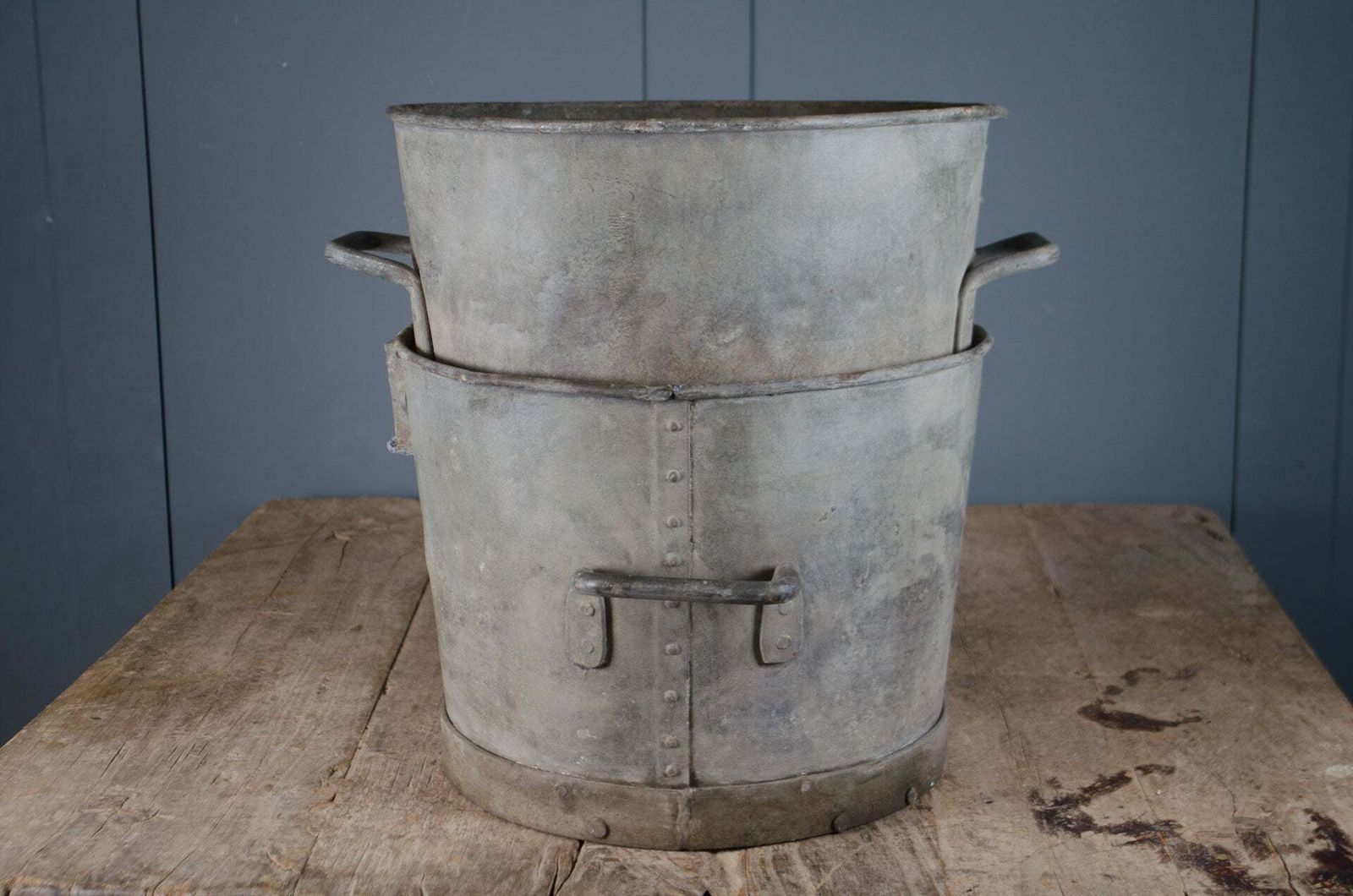 Pair Of Victorian Zinc Riveted Buckets photo furniture