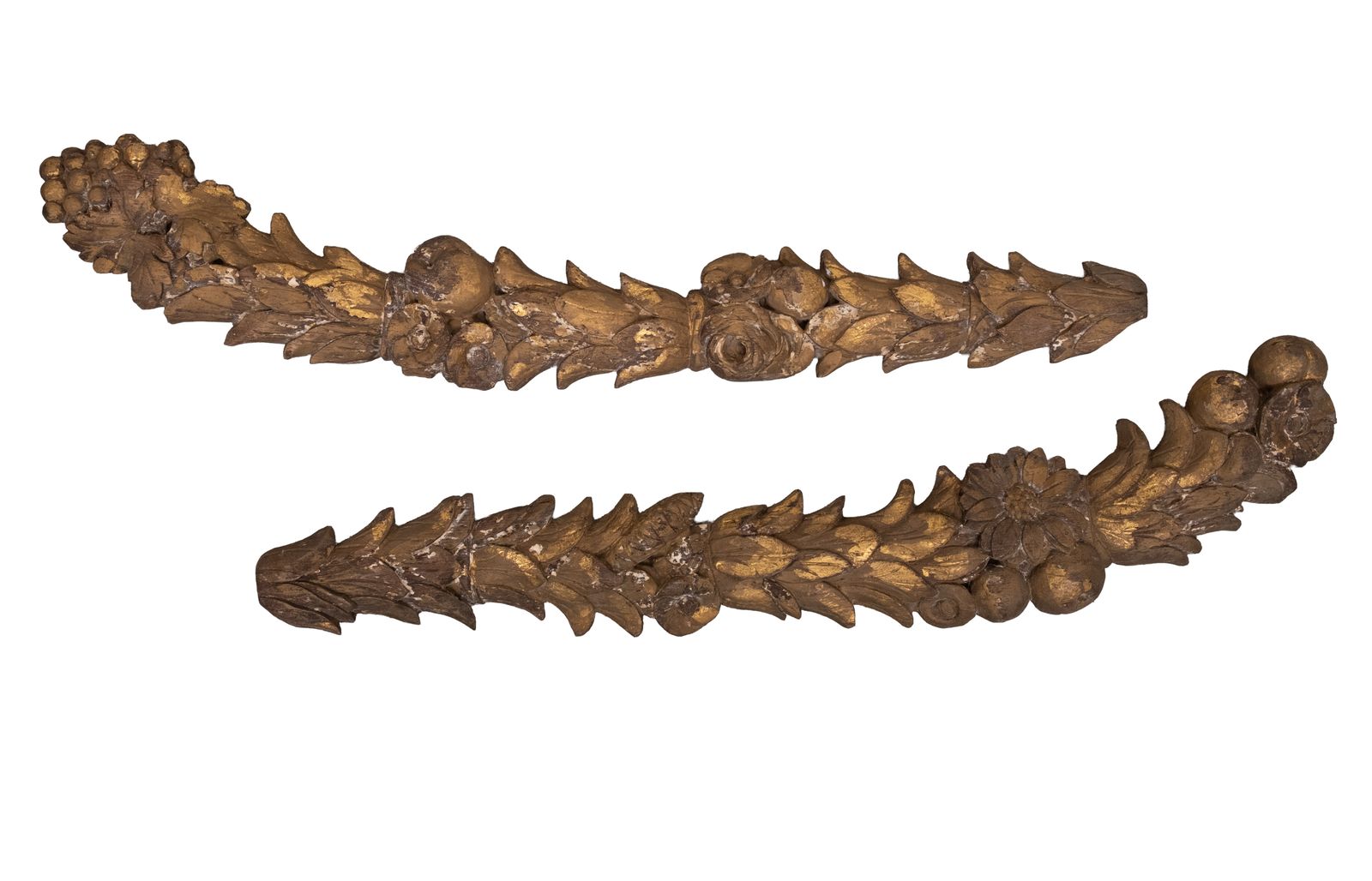photo for sale Hand Carved 18th Century Pair Of Italian Rococo Style Gilt Wood Appliques