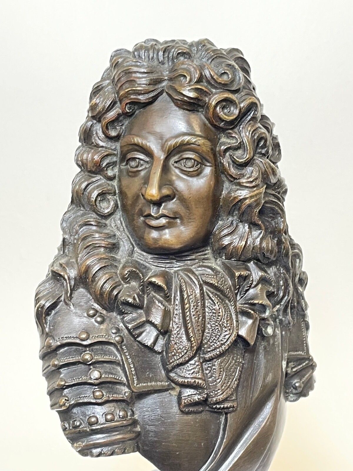 Classical  French 19th Century Antique Bronze Model Bust Of Louis XIV photo furniture
