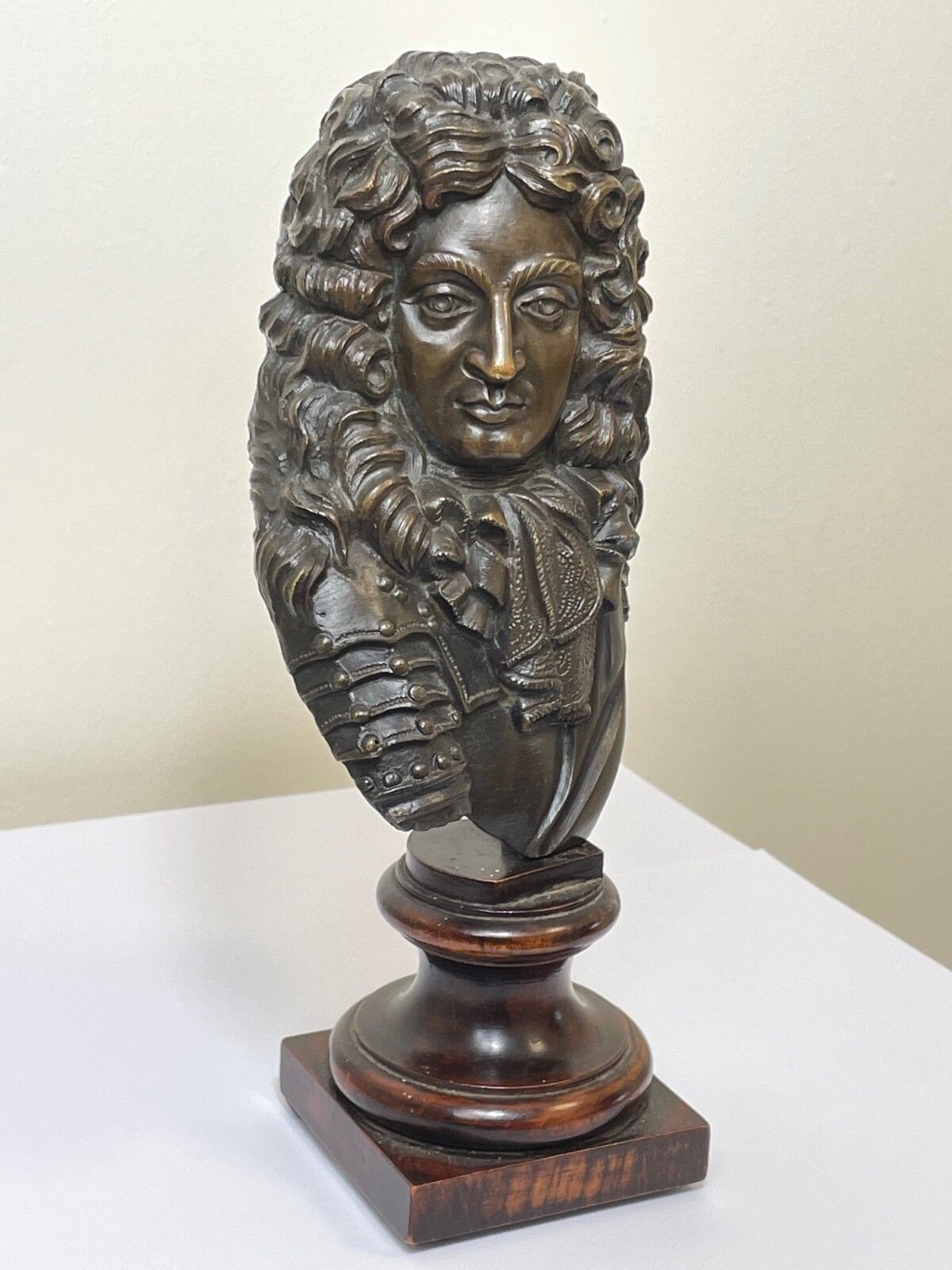 photo furniture Classical  French 19th Century Antique Bronze Model Bust Of Louis XIV