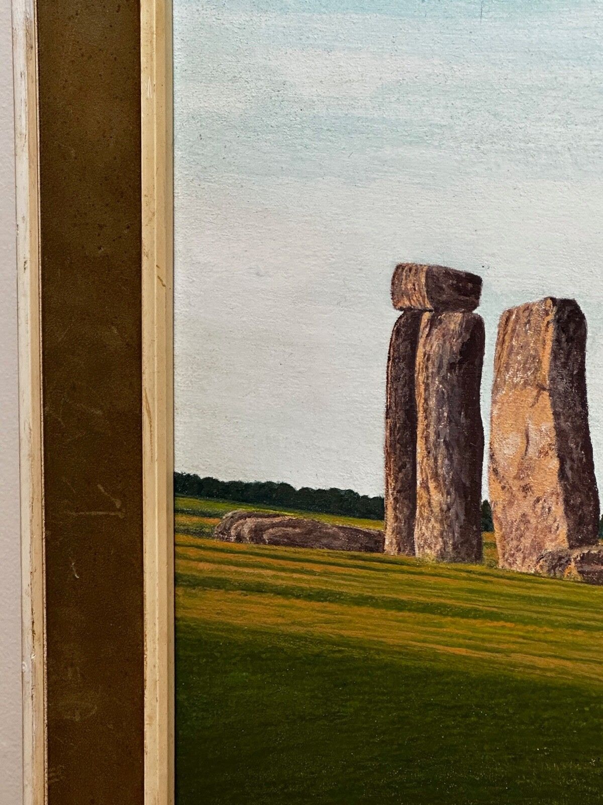 Oil Painting Salisbury Plain Prehistoric Stonehenge After Jasper Francis Cropsey photo Art