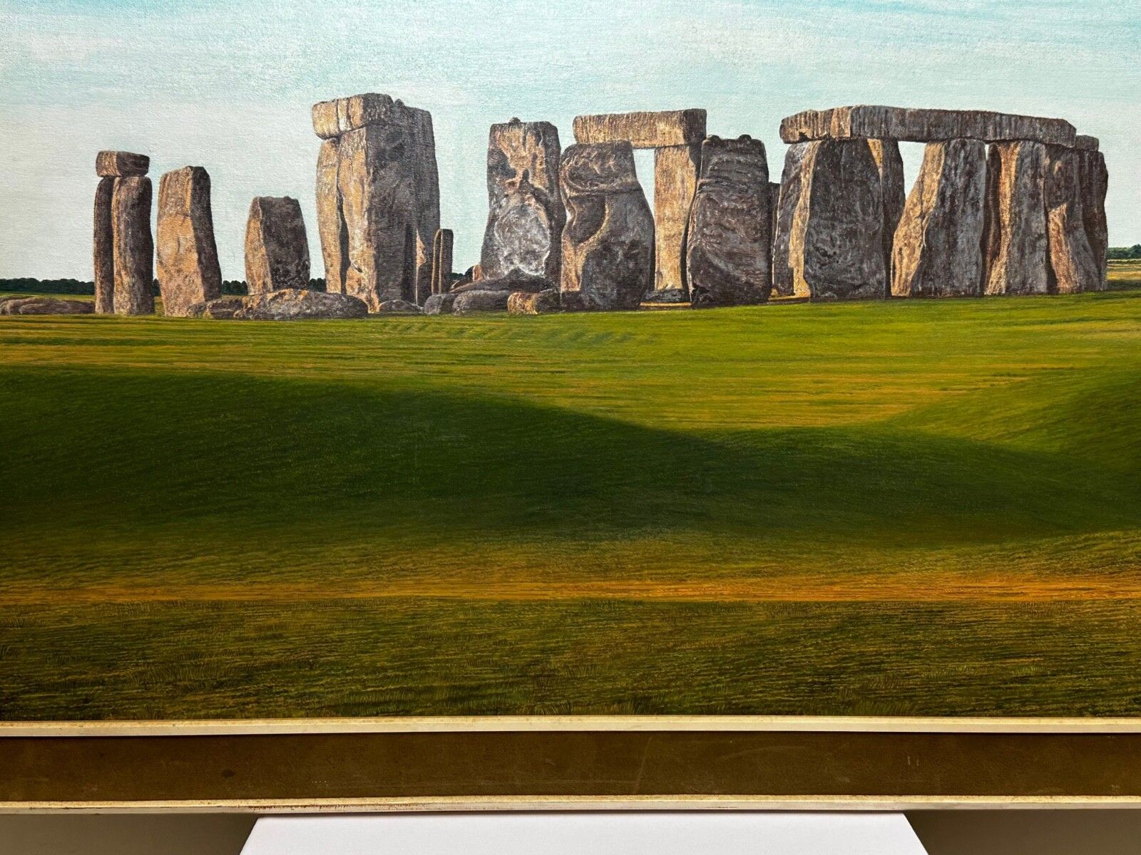 Oil Painting Salisbury Plain Prehistoric Stonehenge After Jasper Francis Cropsey photo 5000.0