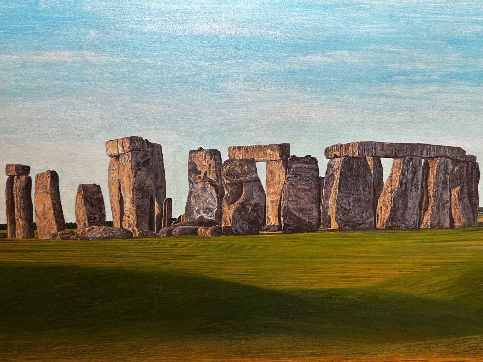 Oil Painting Salisbury Plain Prehistoric Stonehenge After Jasper Francis Cropsey photo buy