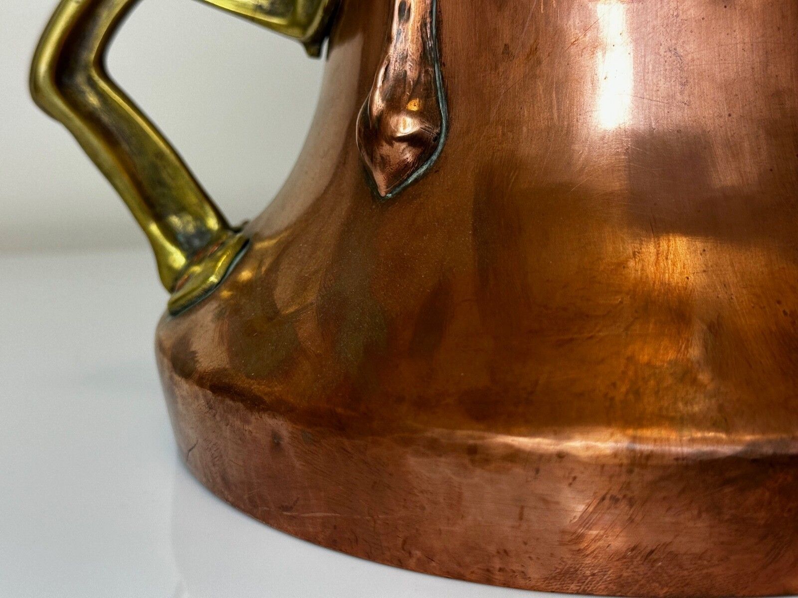 Art Nouveau 19th Century Copper With Brass Handles Floral Tulips Garden Planter photo buy
