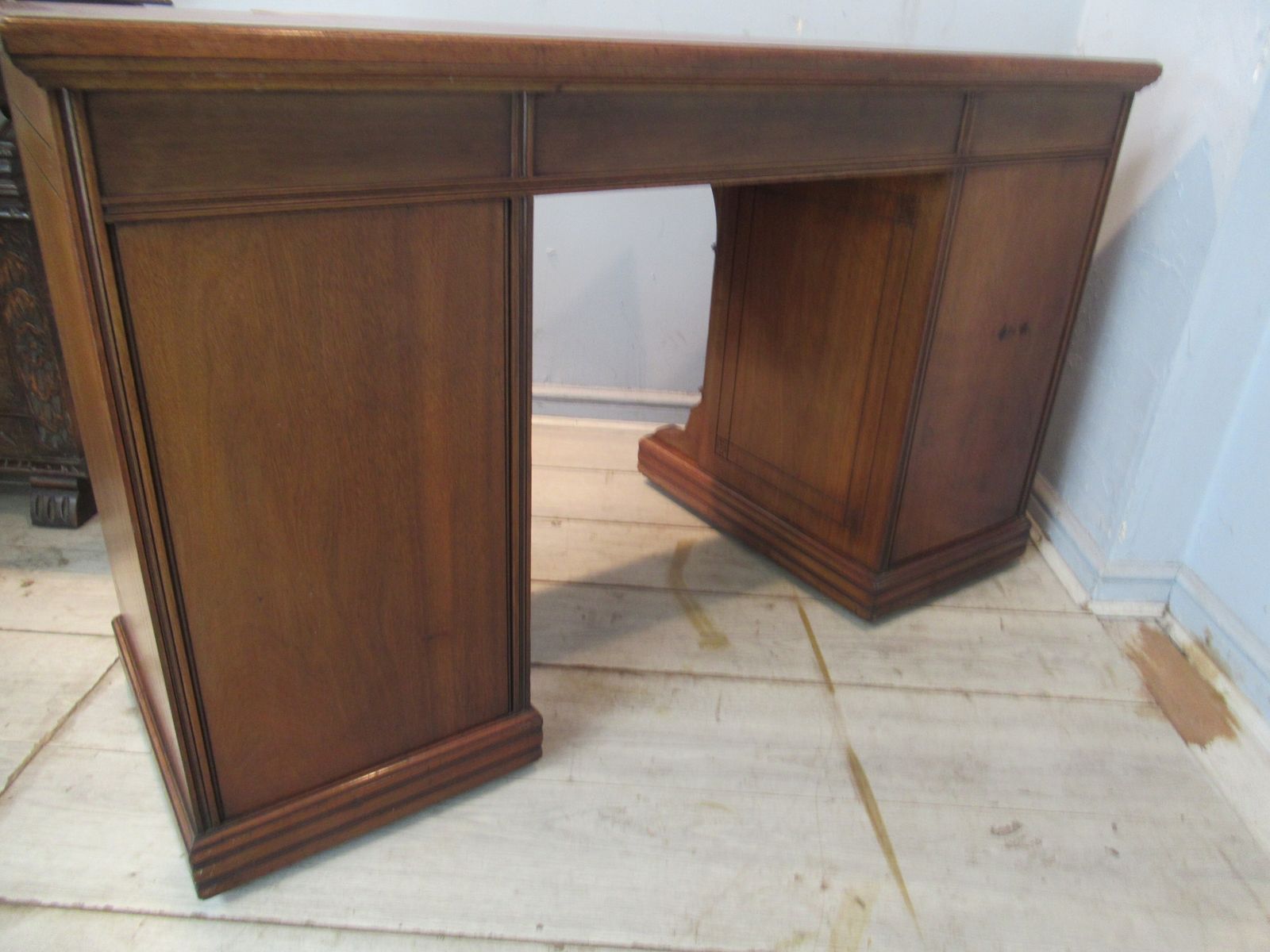 Furniture Walnut   Knee Hole Desk By Gillows,   Lancaster photo
