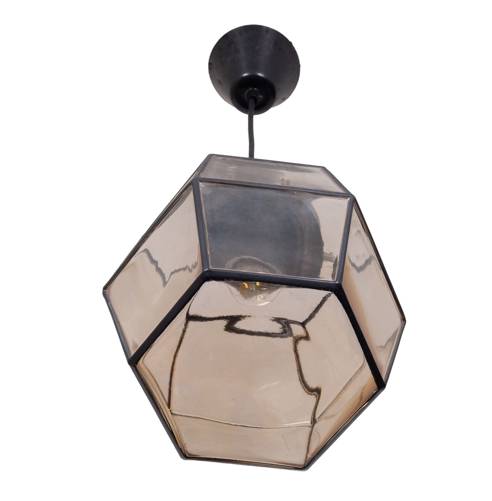 Glashütte Limburg Pendant Lamp Germany 1960s photo for sale