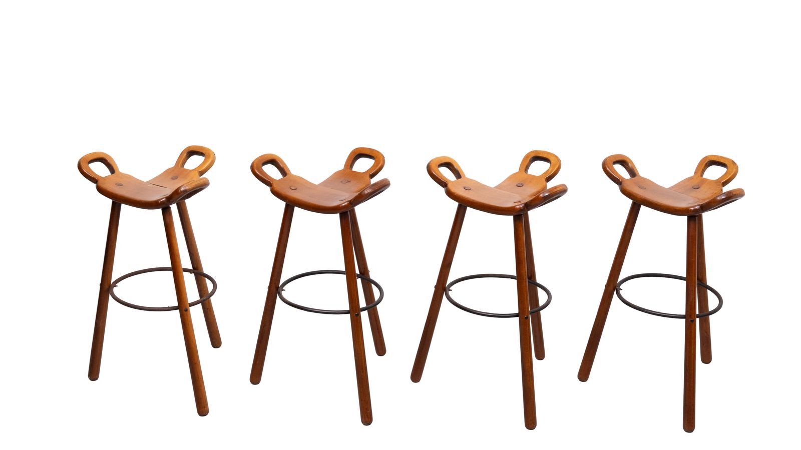 'Marbella' Bar Stools By Sergio Rodrigues For Confonorm Spain 1970s photo vintage