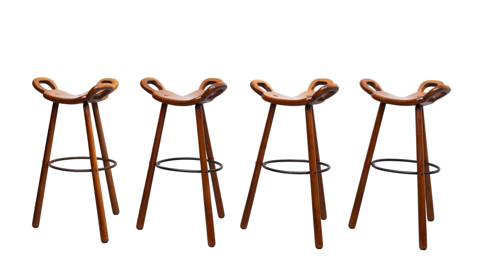 photo furniture 'Marbella' Bar Stools By Sergio Rodrigues For Confonorm Spain 1970s